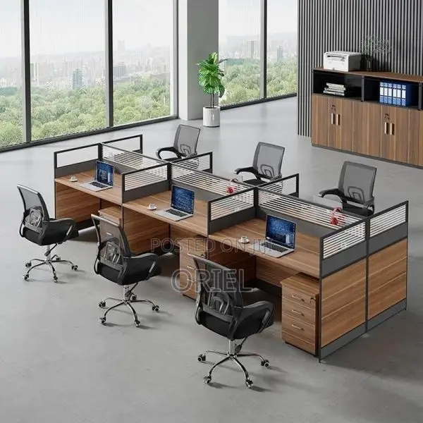 Office Workstation : Modern 6-way Office Workstation