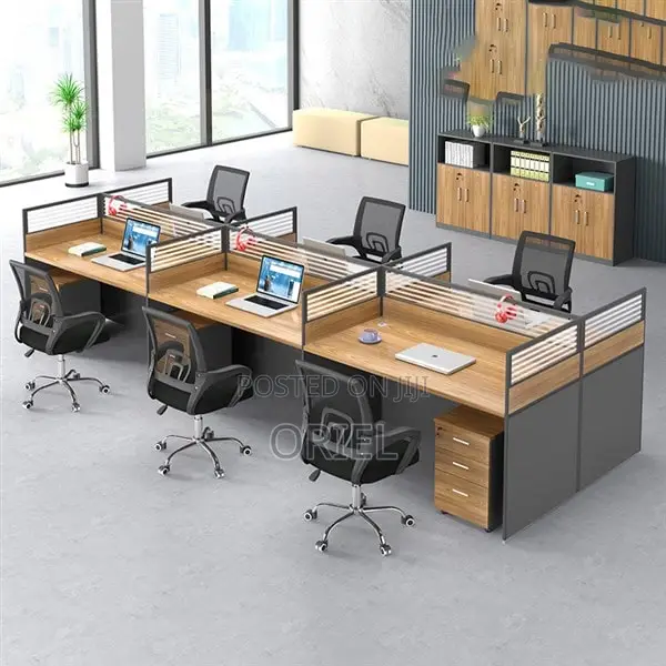Office Workstation : Modern 6-way Office Workstation