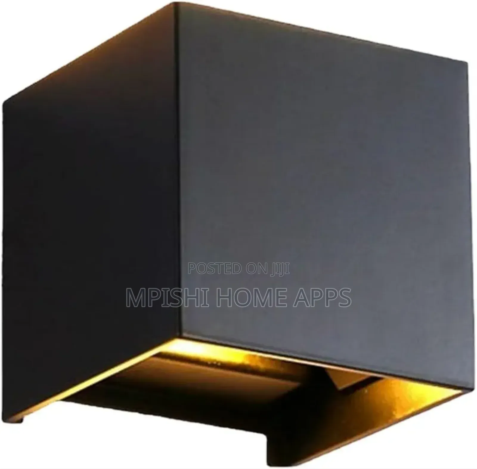 Square Black Led Up and Down Wall Light.