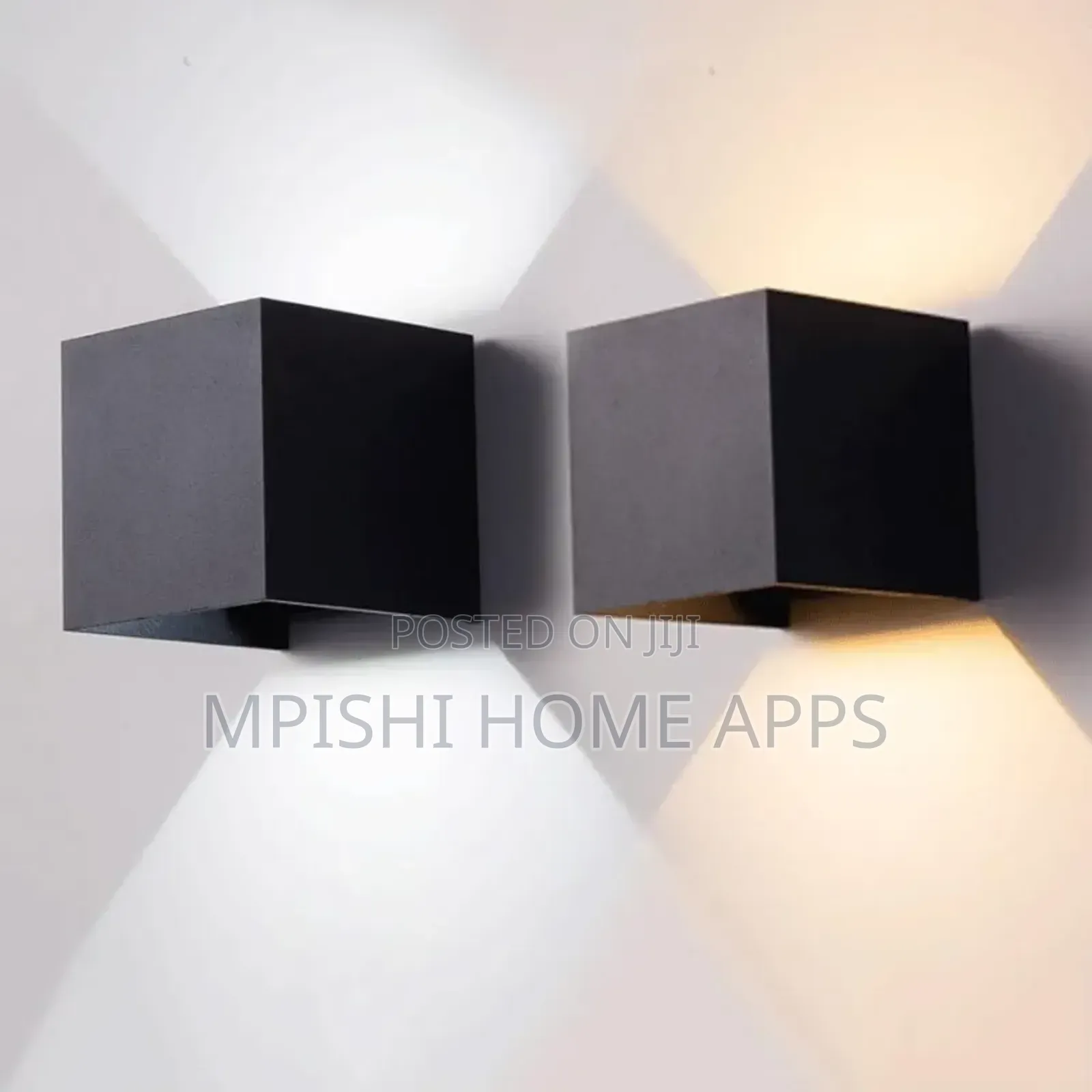 Square Black Led Up and Down Wall Light.