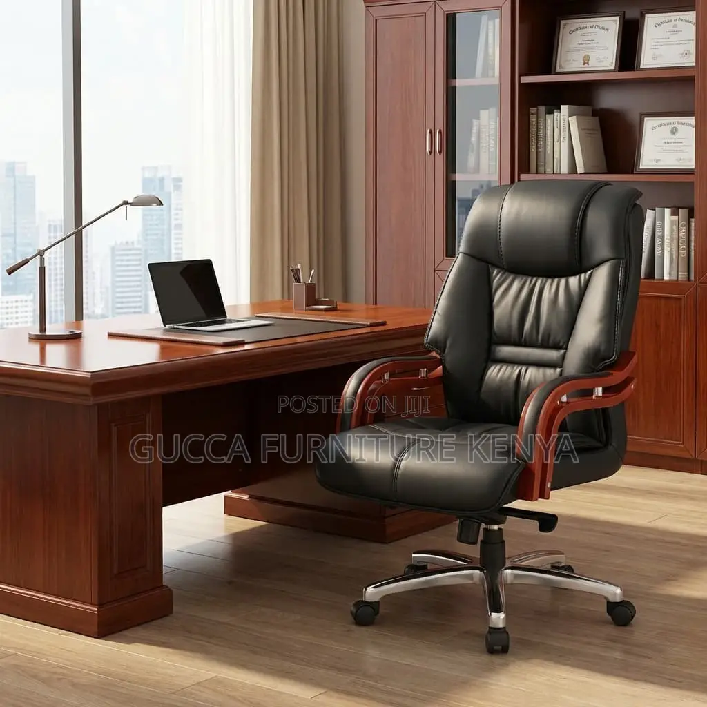 Manager's Executive Leather Upholstered Desk Chair