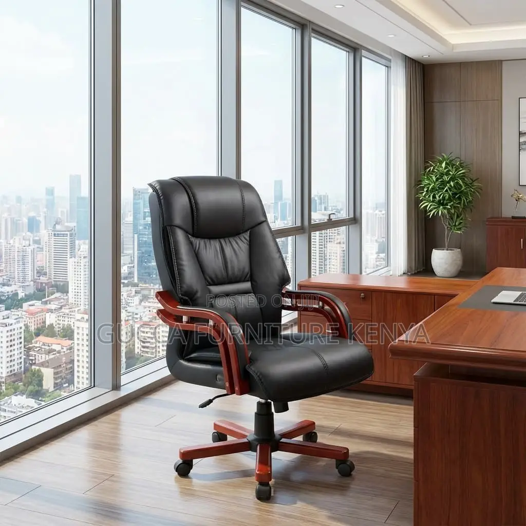 Manager's Executive Leather Upholstered Desk Chair