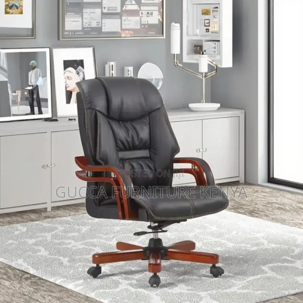 Manager's Executive Leather Upholstered Desk Chair