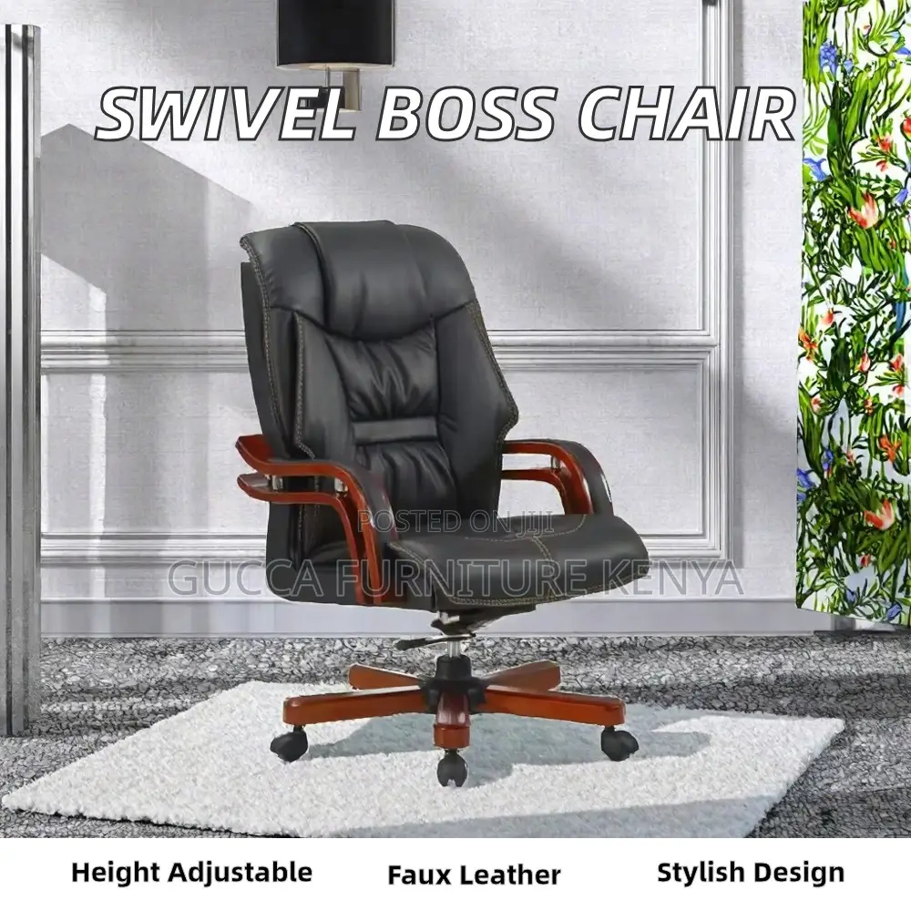 Manager's Executive Leather Upholstered Desk Chair