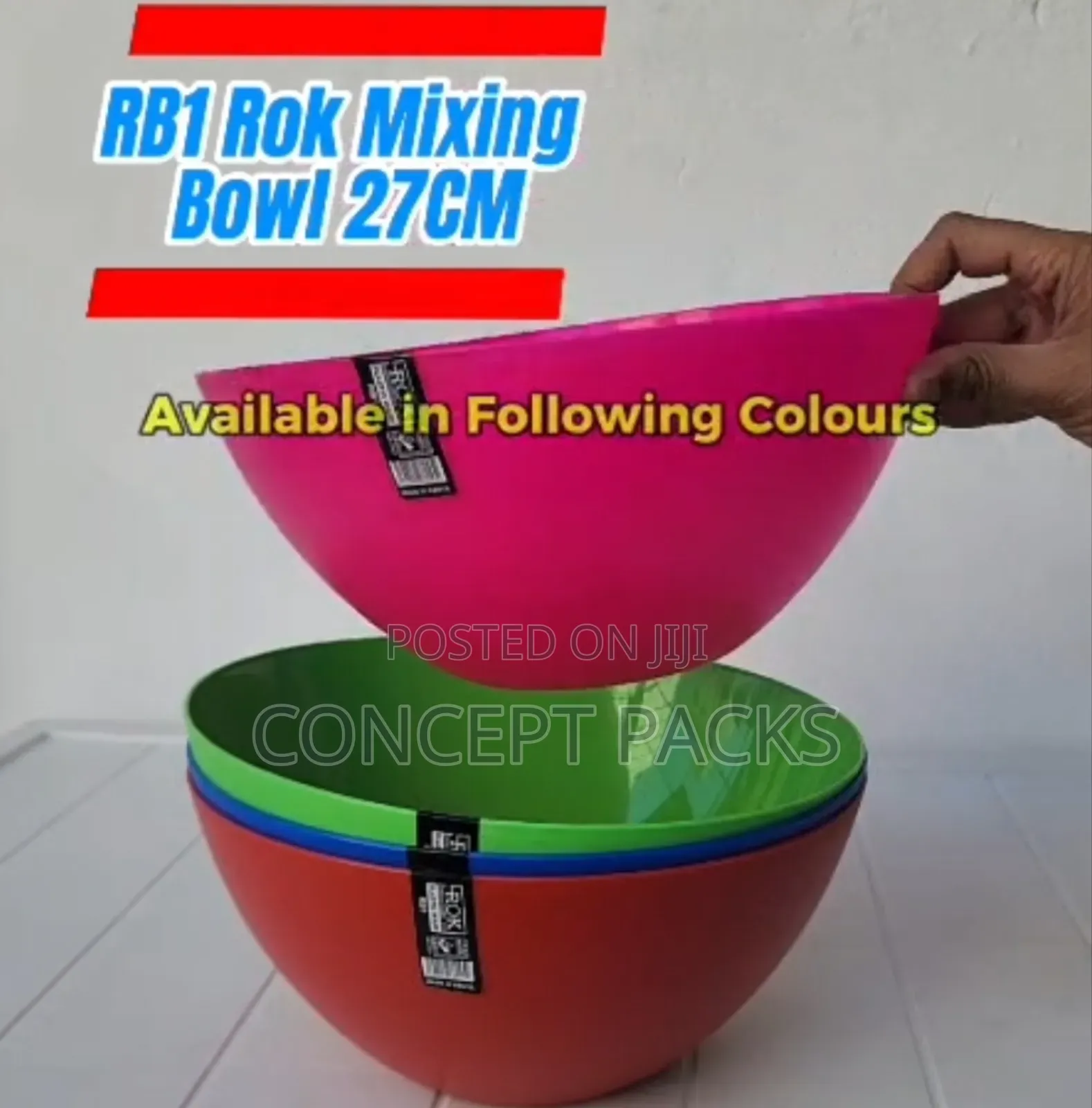 4pcs Rok Plastic Mixing And Serving Bowls