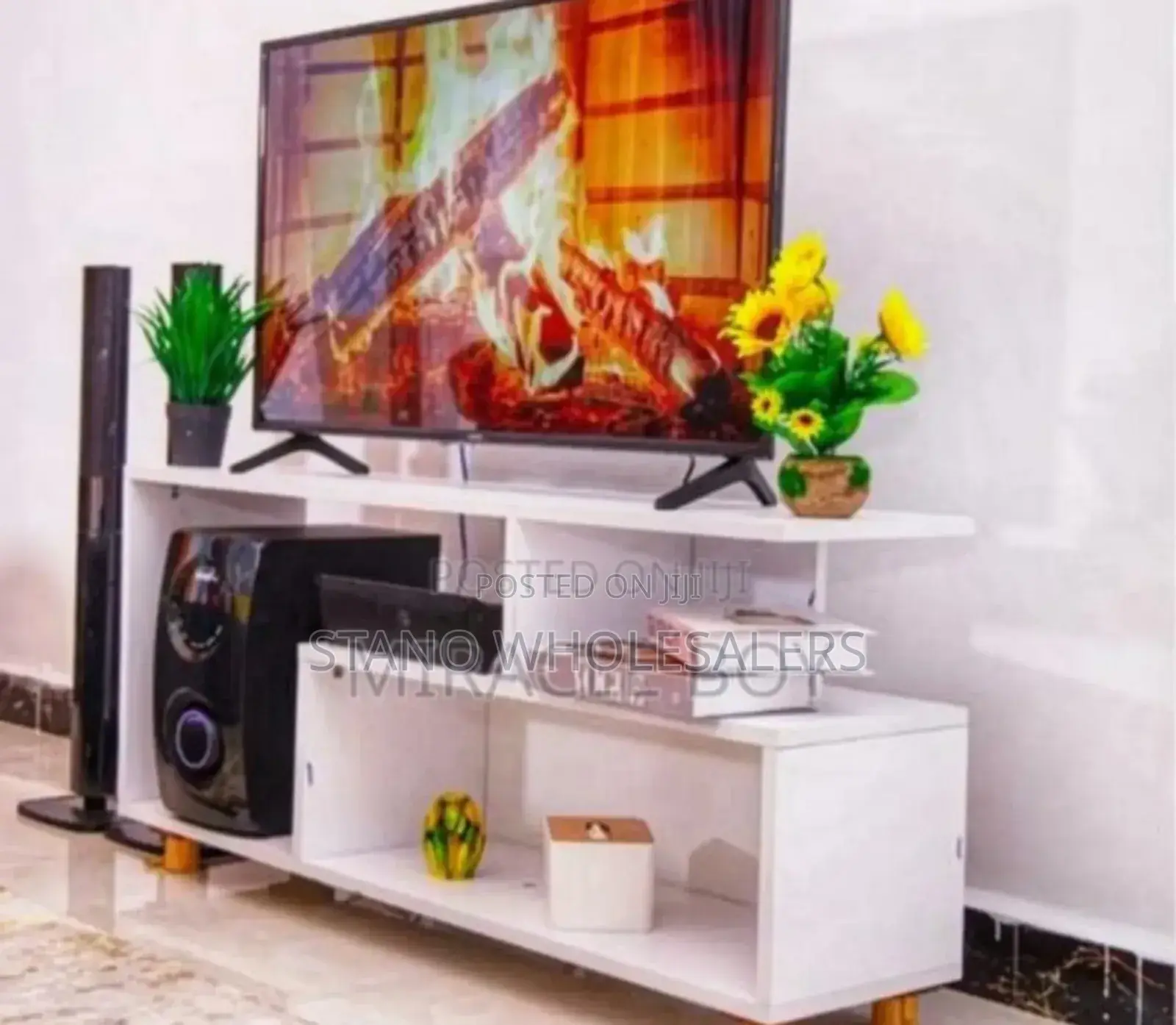 Beautiful. Pay on Delivery. New Model Mexico Tv Stand. Pure White