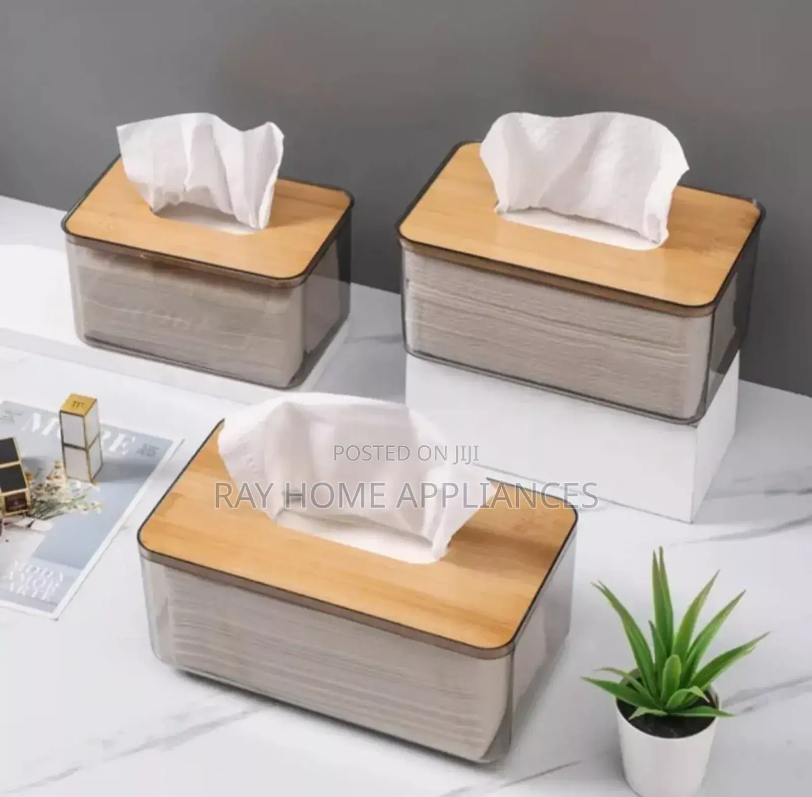 *Nordic Minimalist Tissue Box /Serviette Holder With Bamboo Lid