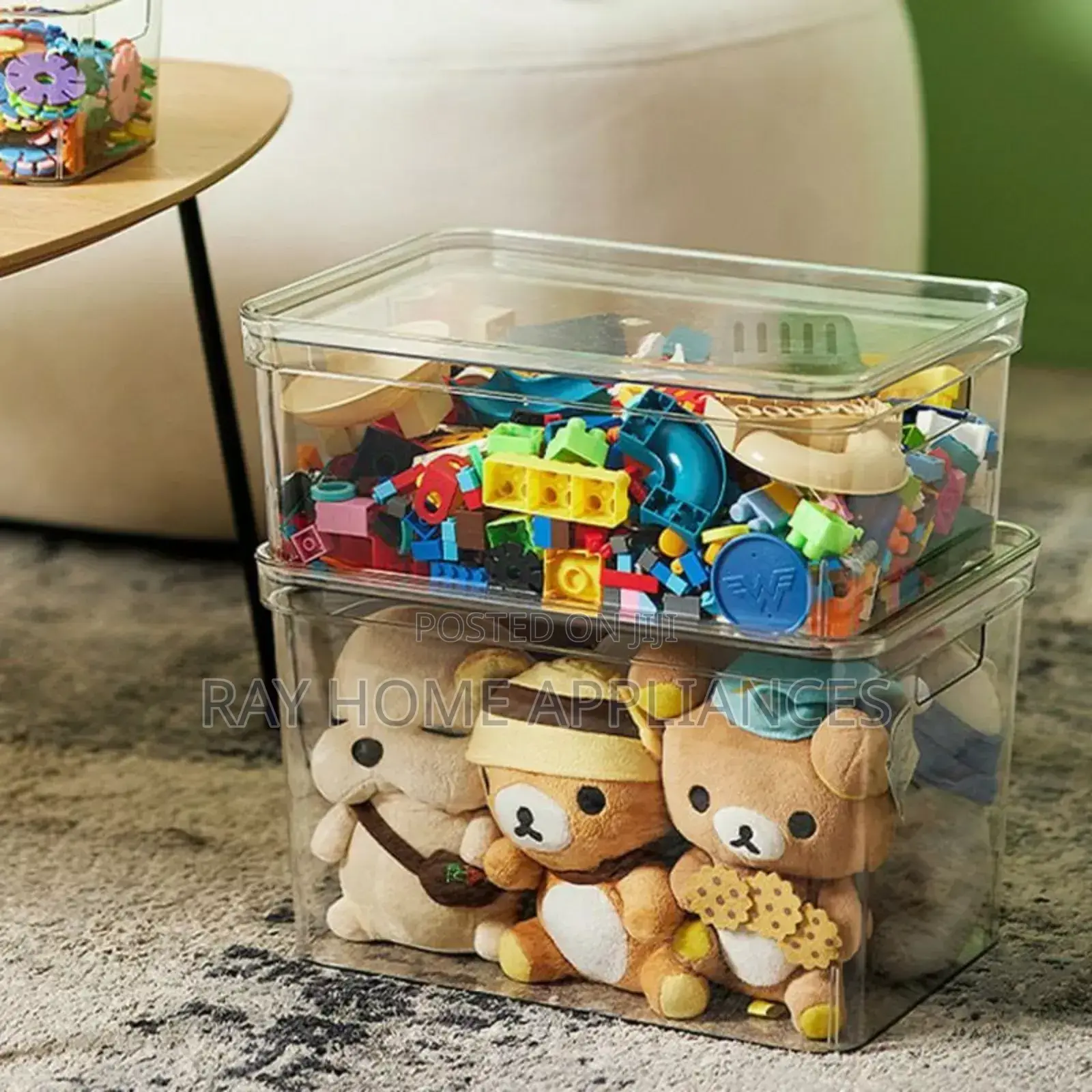 2pcs Acrylic Storage Containers Size: Small 25*15*18,Big 25.5*18*25