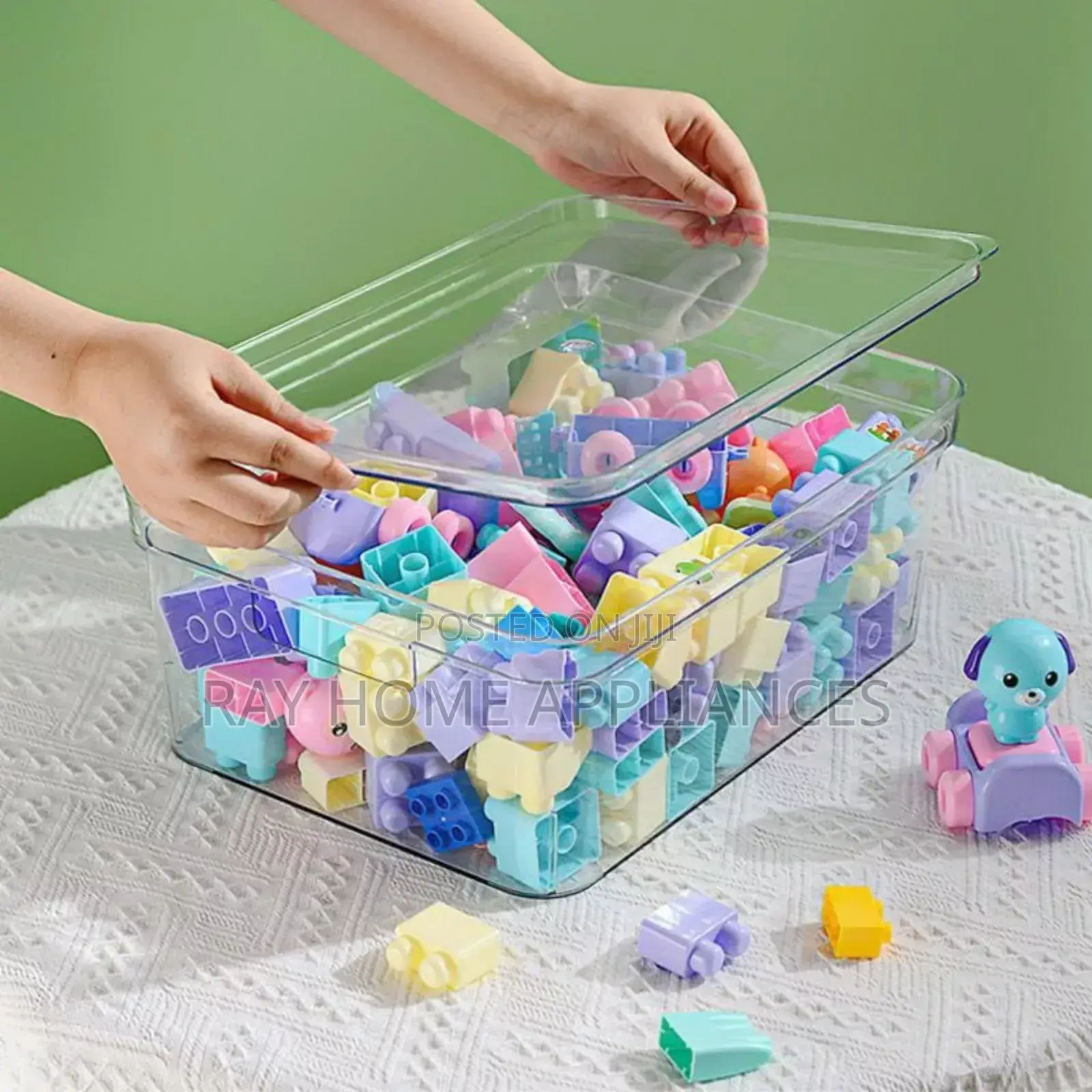 2pcs Acrylic Storage Containers Size: Small 25*15*18,Big 25.5*18*25