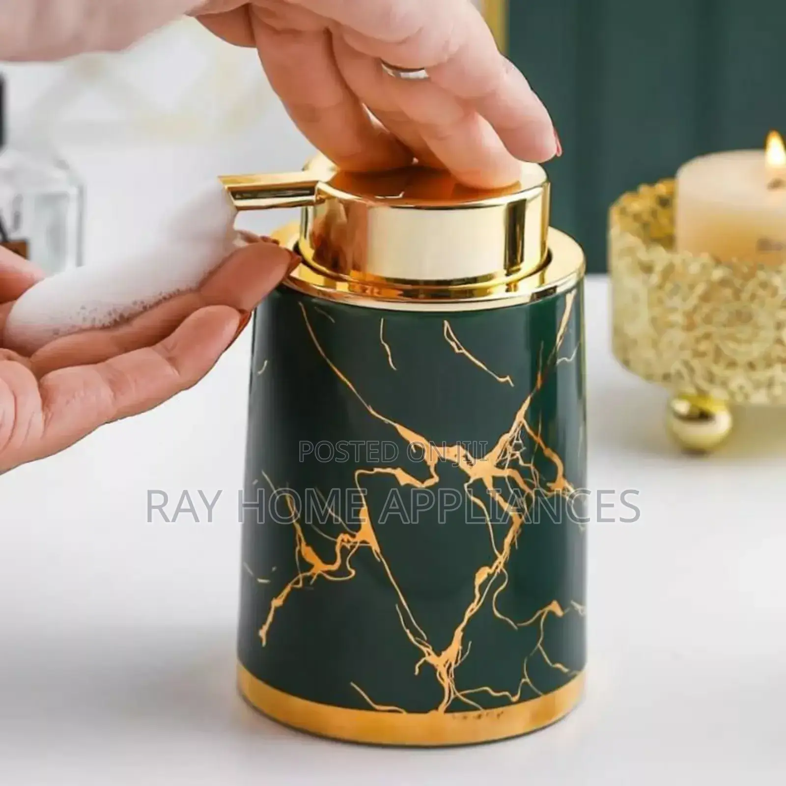 Marble Soap Pump / Dispenser Material Hard Plastic 400ml.