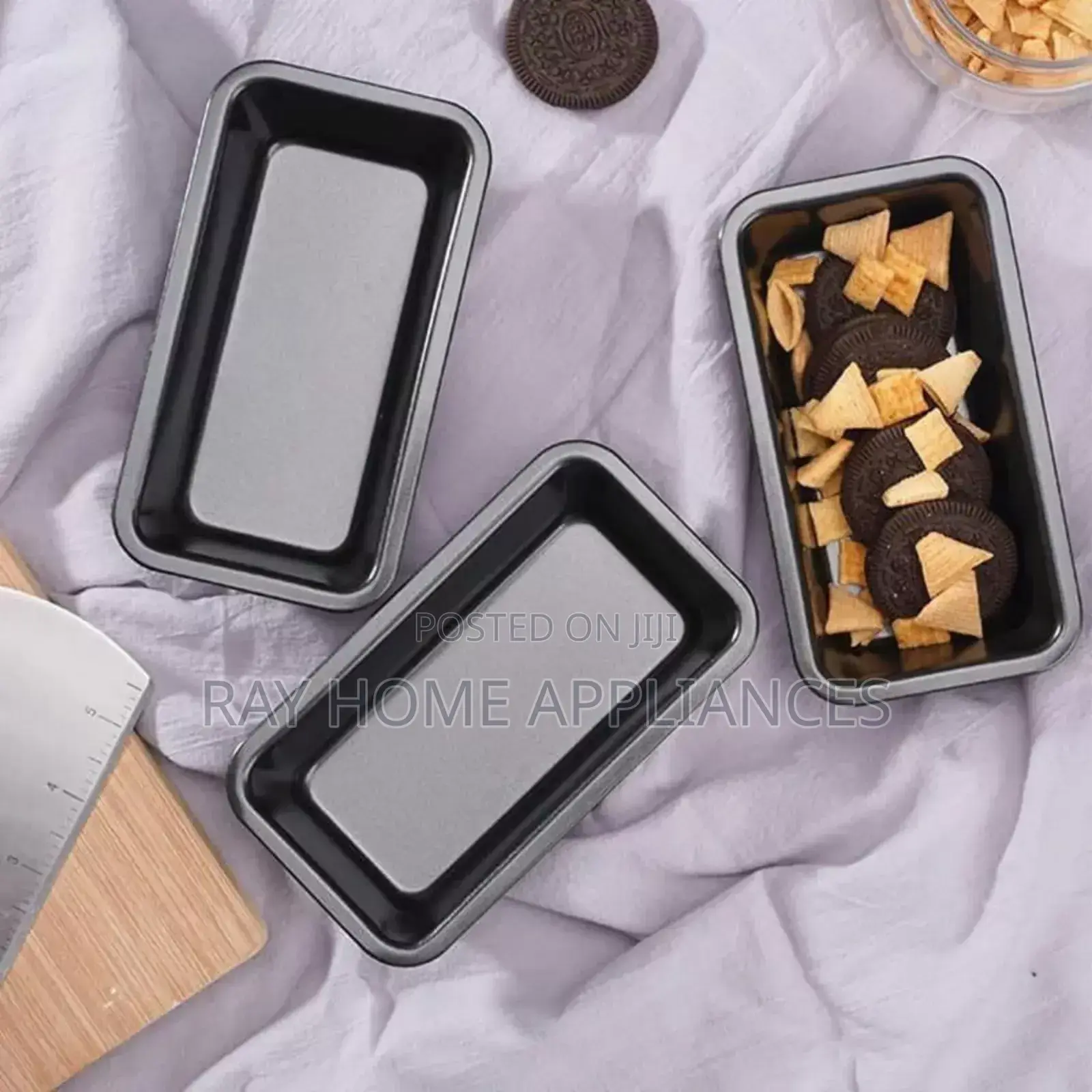 Bread Baking Tins 25cm Non Stick Pan Carbon Steel Rectangular Shape