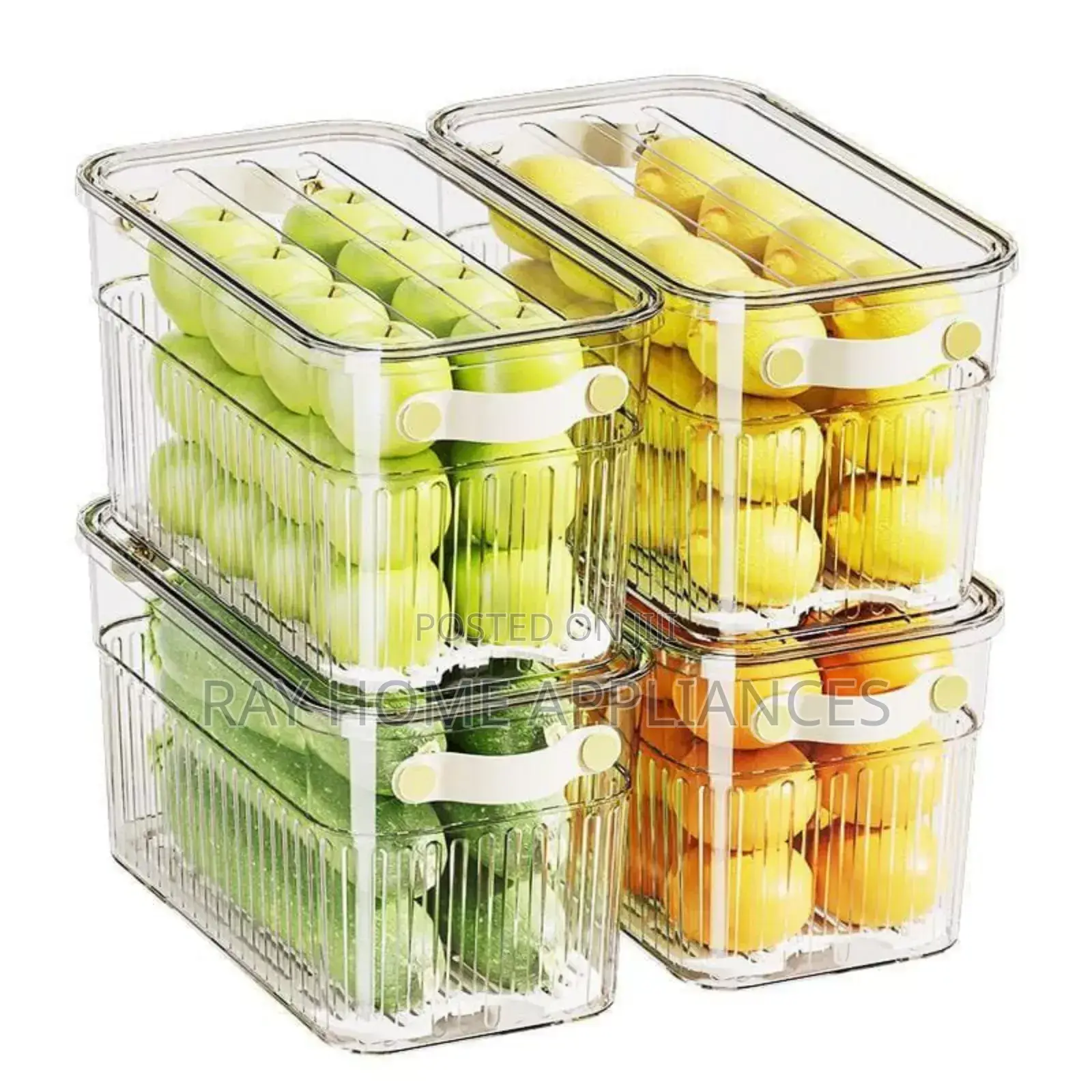 Stackable Acrylic Fridge Containers Size: 28*16*14*15cm