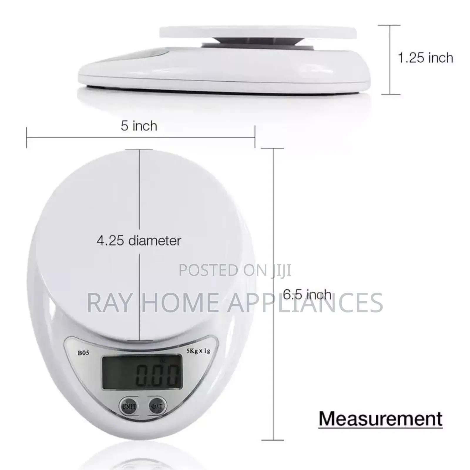 *Kitchen Weighing Scale Comes With Free Battery Weighs 1g to 5kg