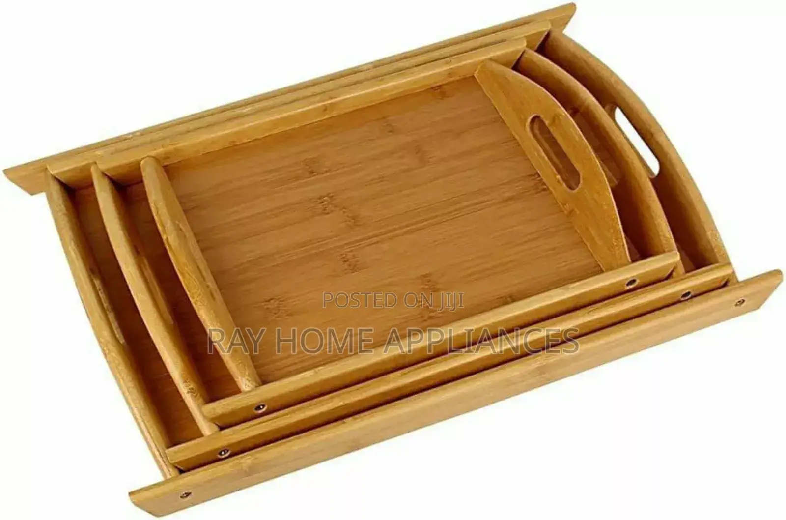 High Quality Multifunctional Bamboo Serving Trays 3 Pieces