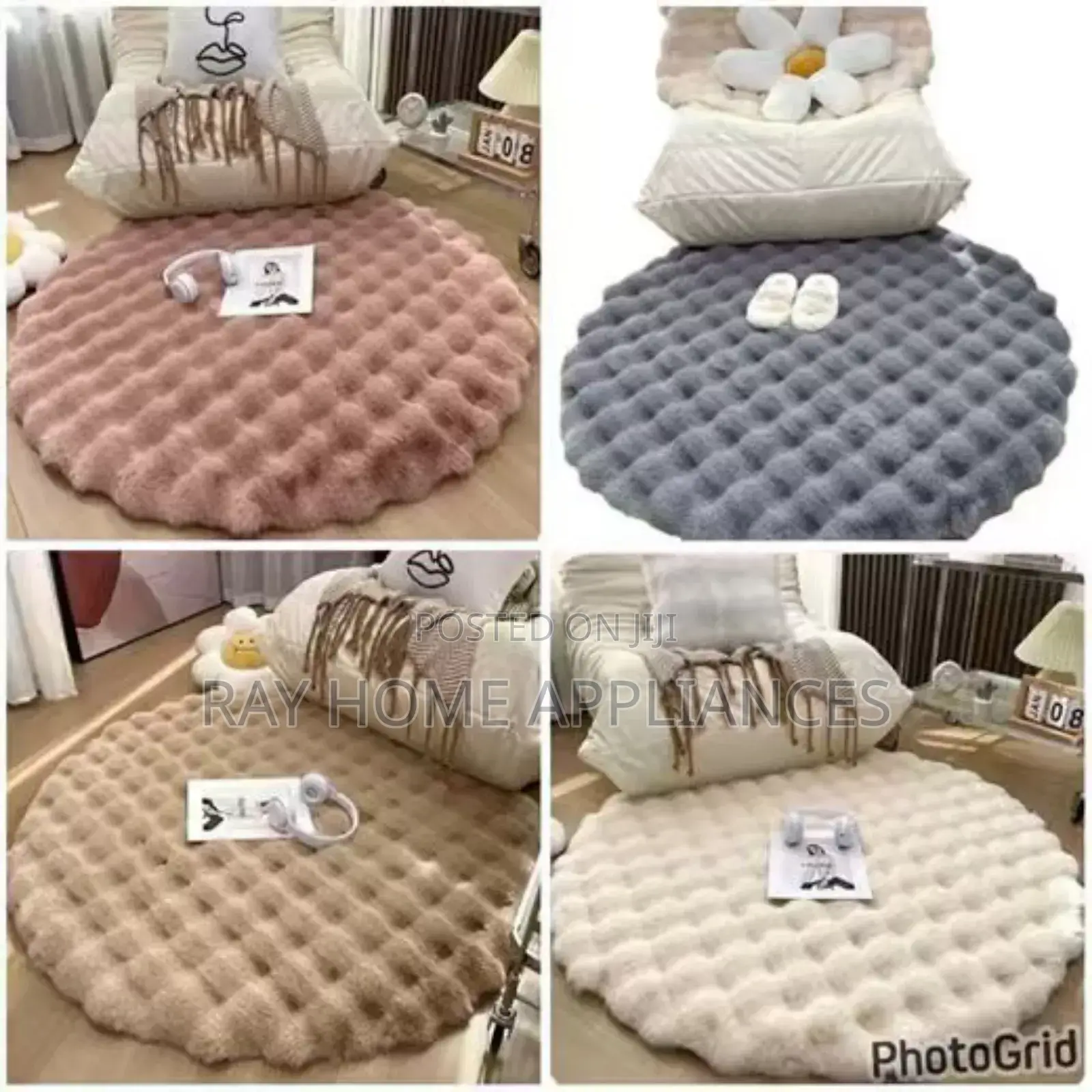 Fluffy Round Plush Rugs Size 60cmultra Soft