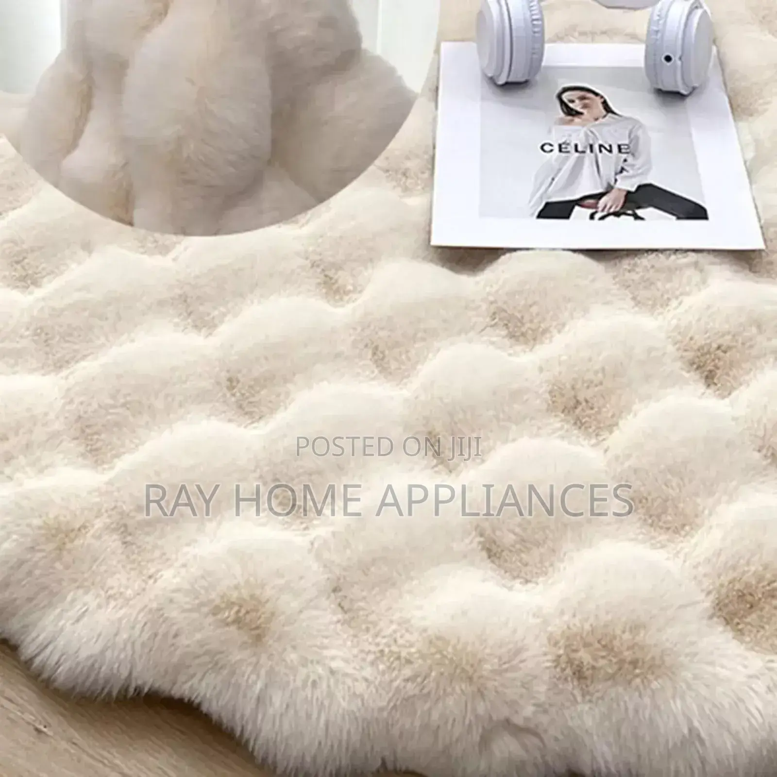 Fluffy Round Plush Rugs Size 60cmultra Soft