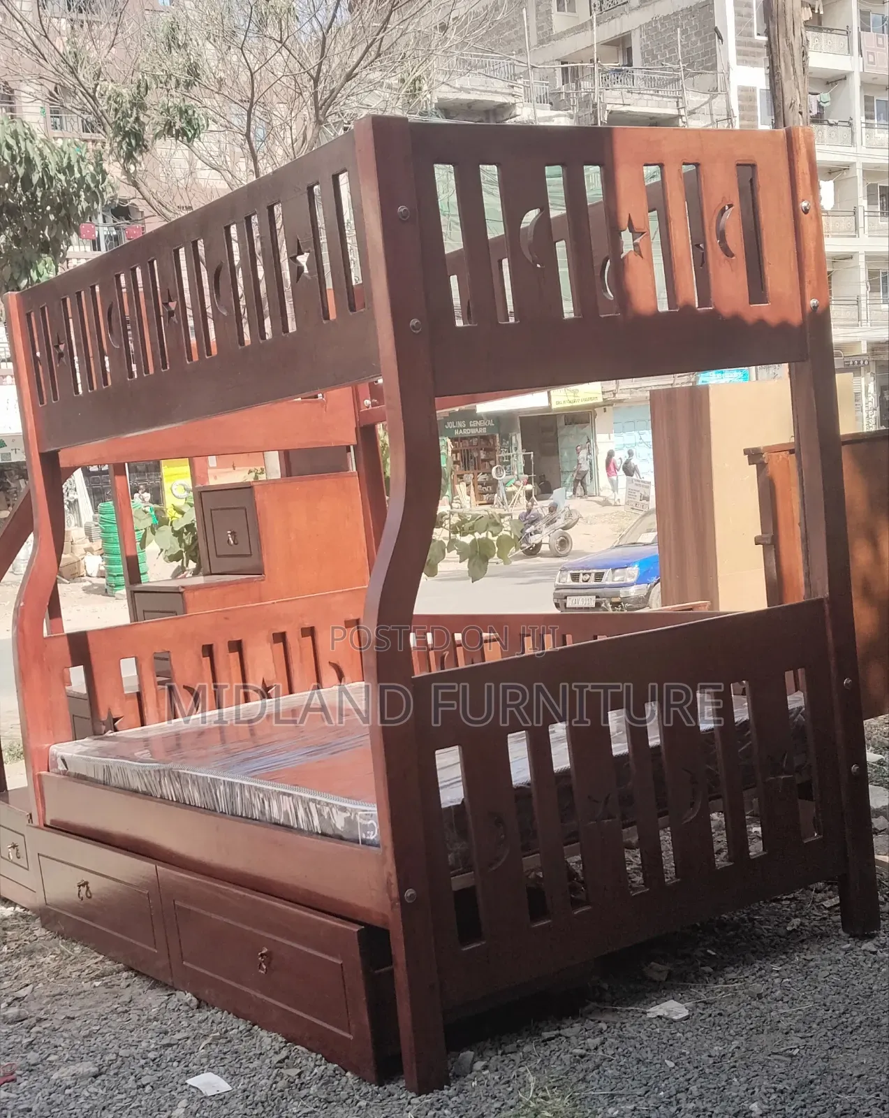 Mahogany Double Decker Bunk Bed. Pay on Delivery