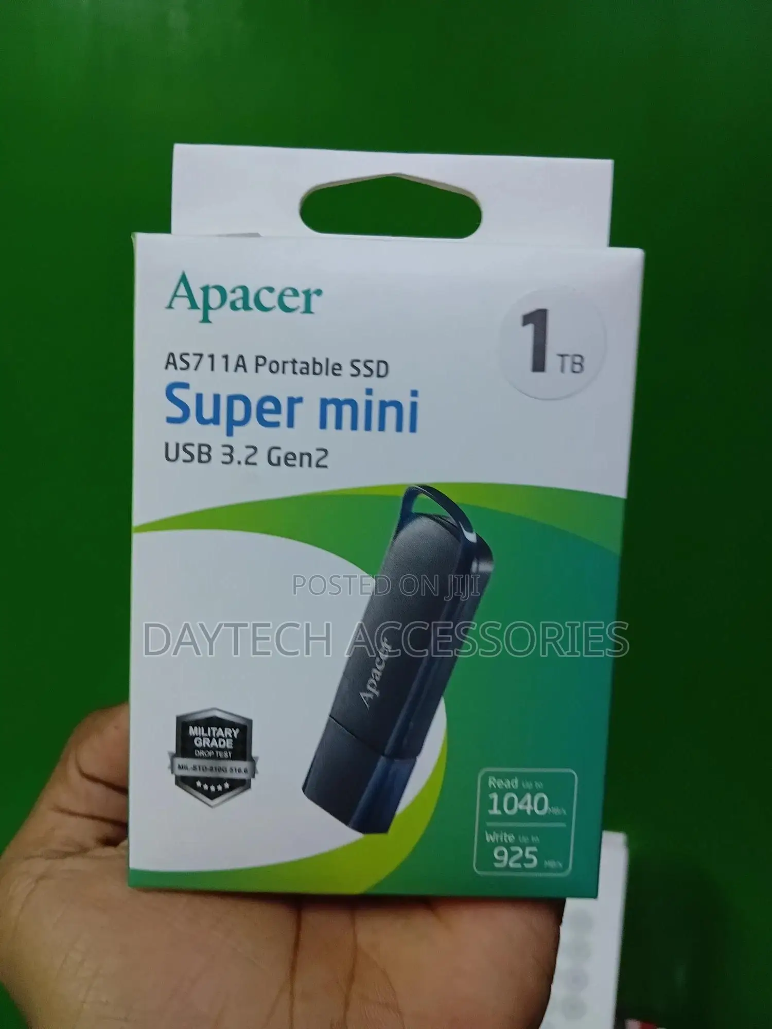 Apacer 1tb As711a Usb 3.2 Gen2 Portable SSD – Up to 1040 Mb/S Read
