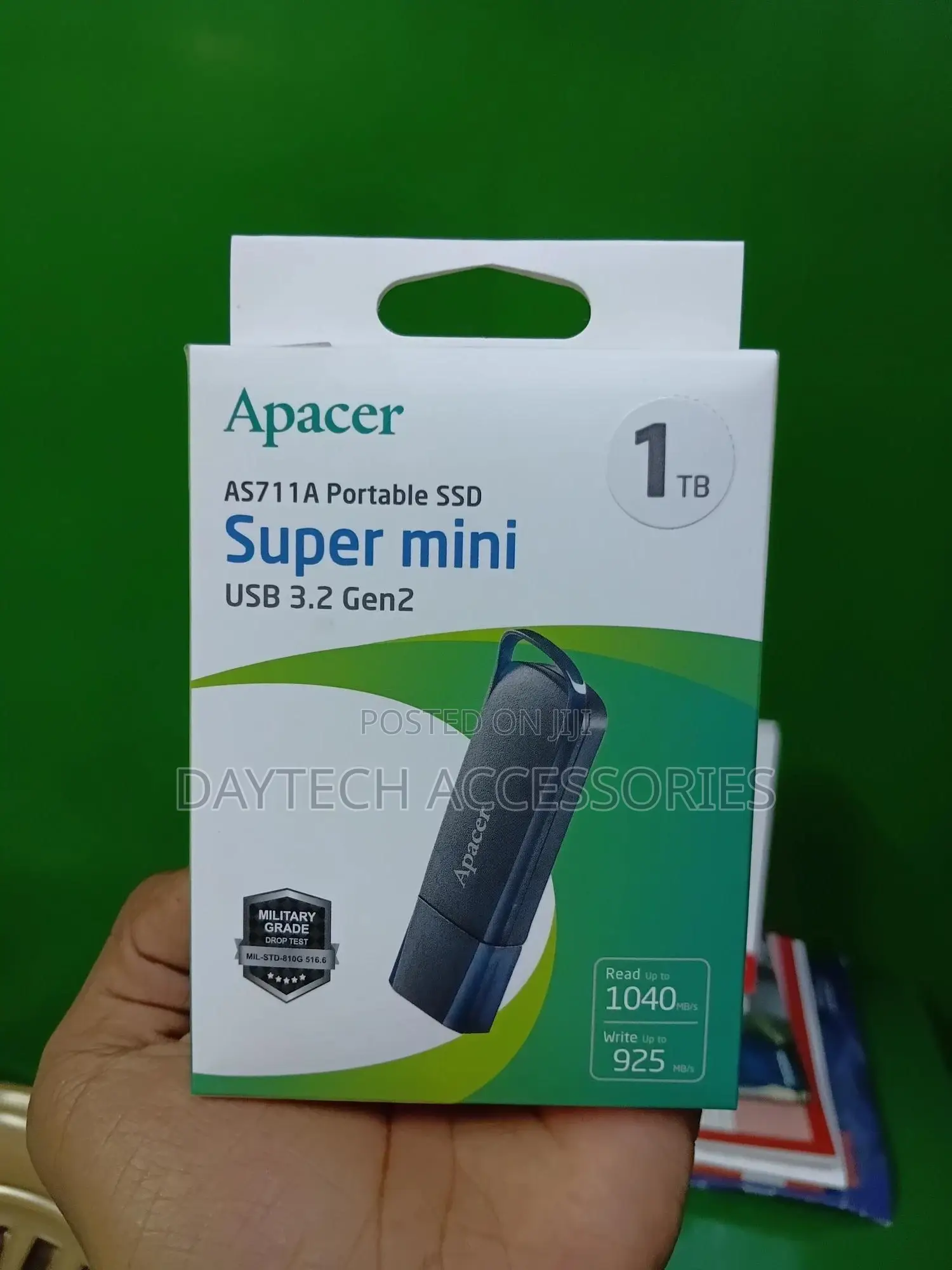 Apacer 1tb As711a Usb 3.2 Gen2 Portable SSD – Up to 1040 Mb/S Read