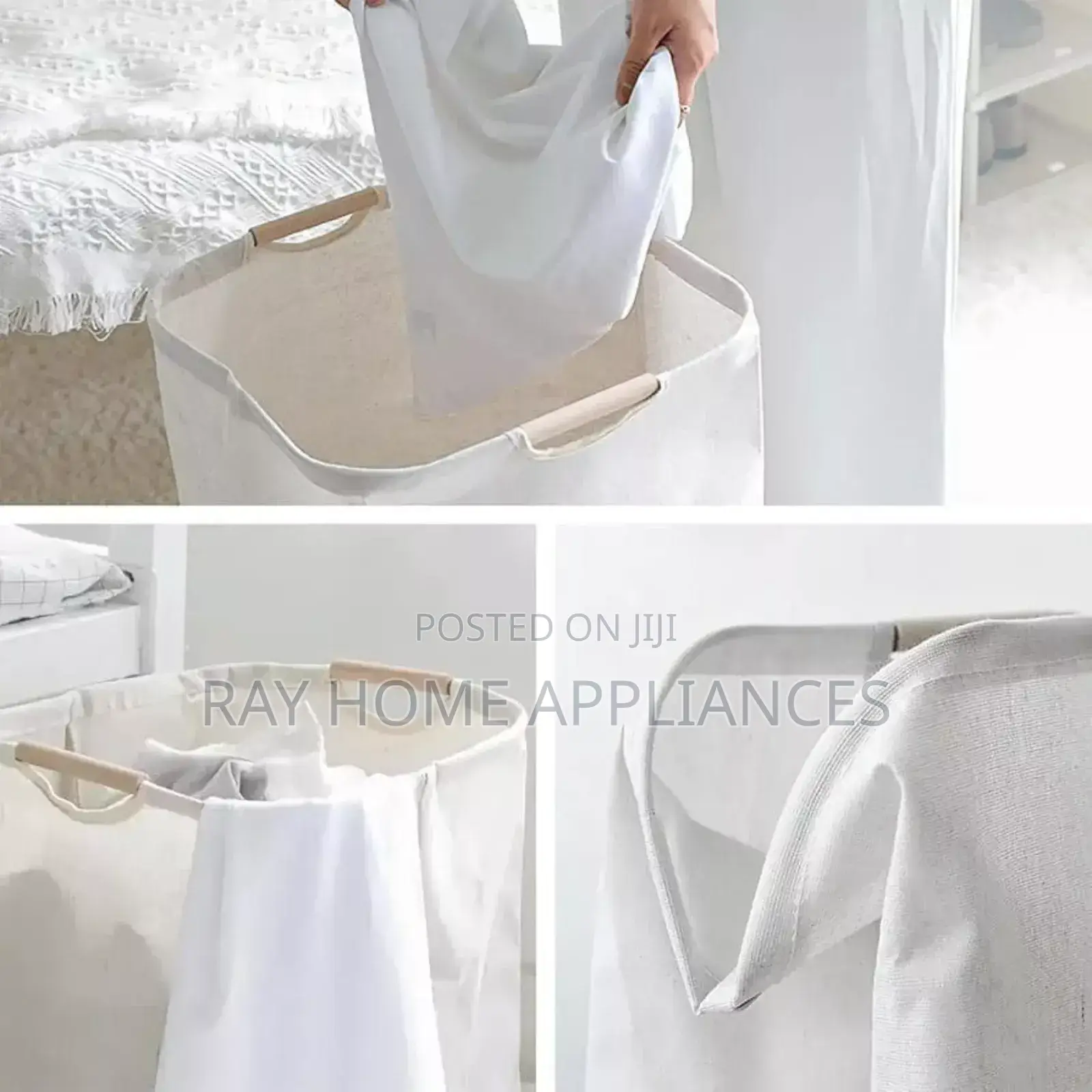 Large Capacity Laundry Hampers With Bamboo Handles Size 47*28*20