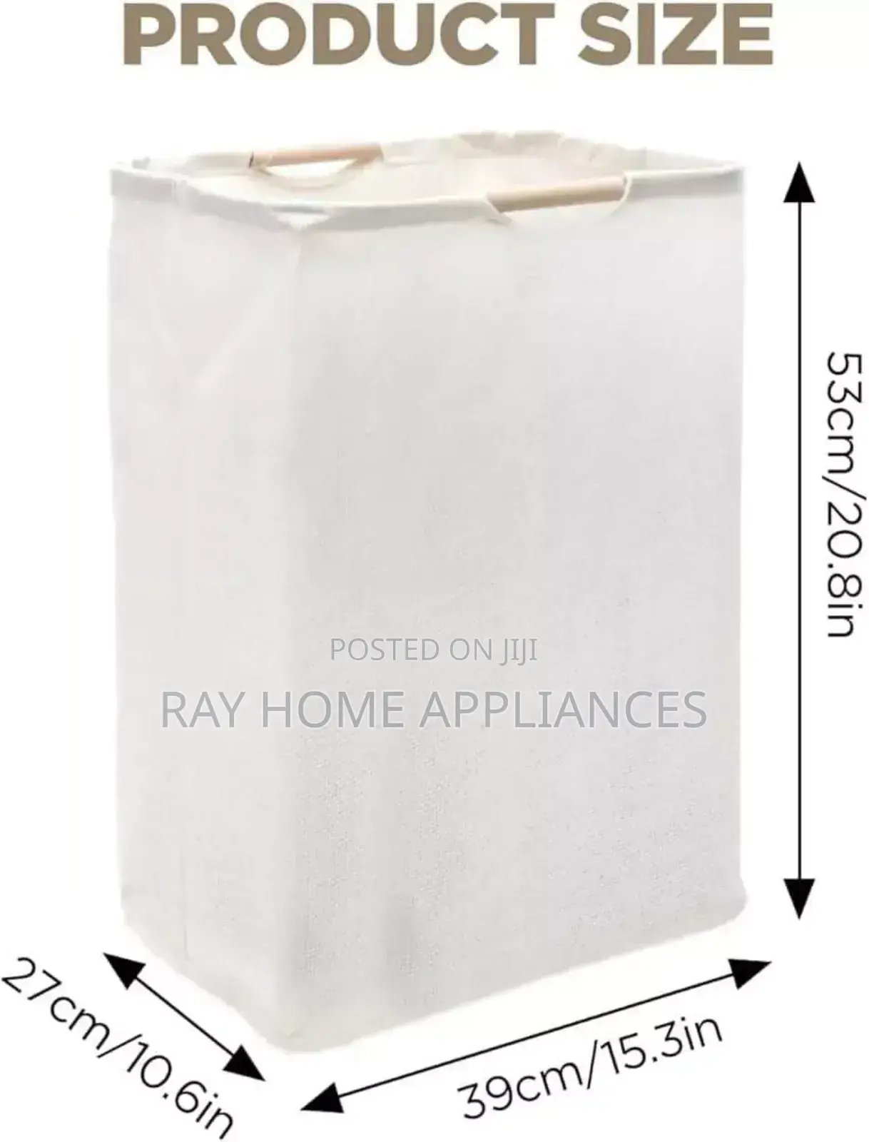 Large Capacity Laundry Hampers With Bamboo Handles Size 47*28*20
