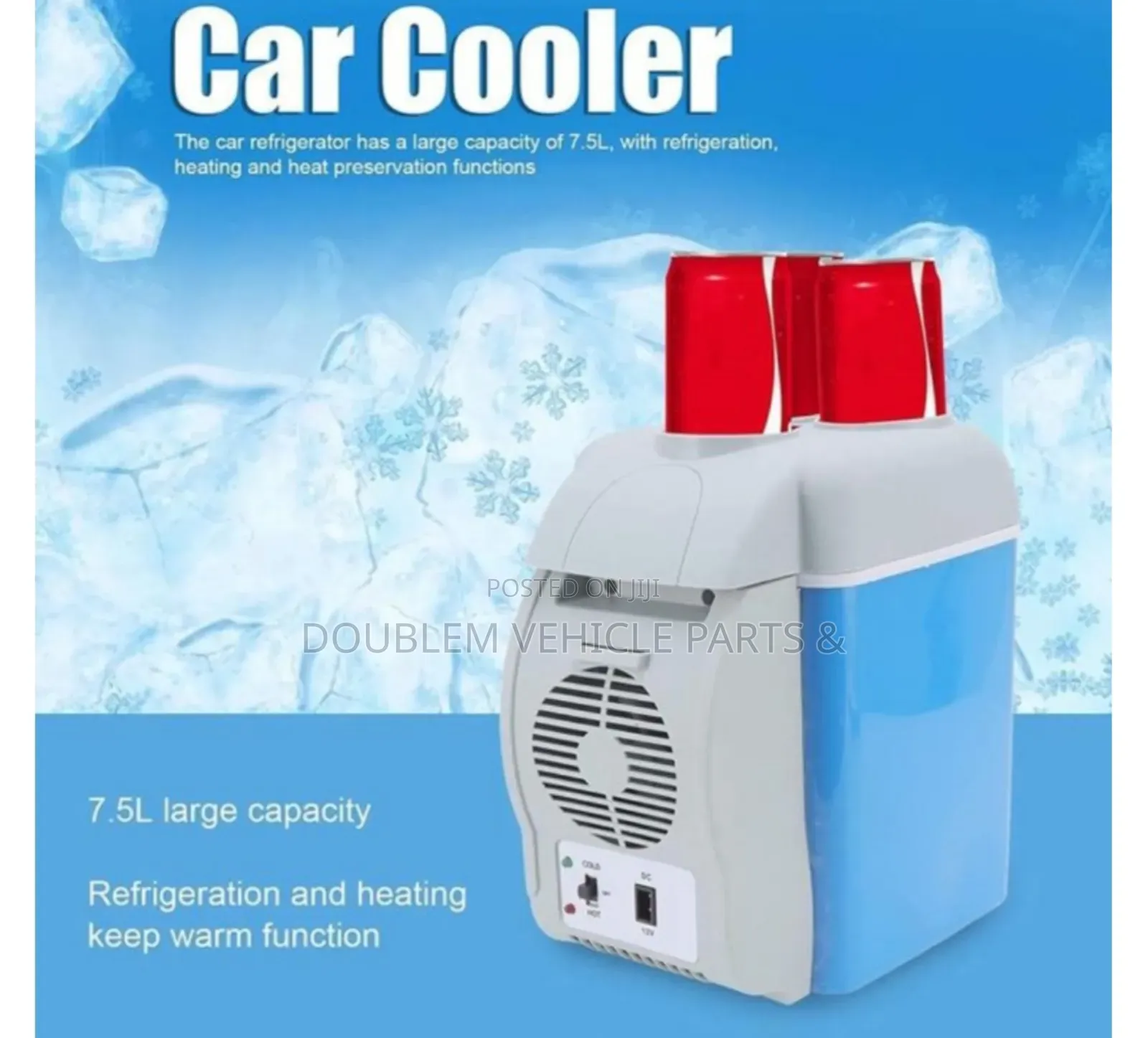 Portable Mini Car Fridge/Refrigerator 7.5 Litres Has Heating Function