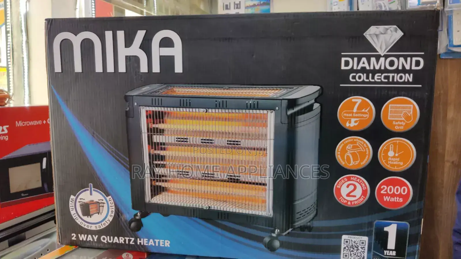 Mika Top And Front Quartz Heater