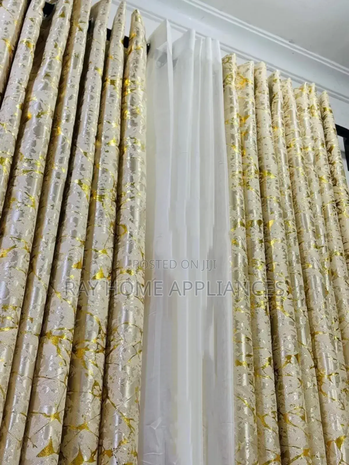 3pcs Marble Velvet Curtains 2pcs Curtains 1.5m Sheer 3m Height 2.5m
