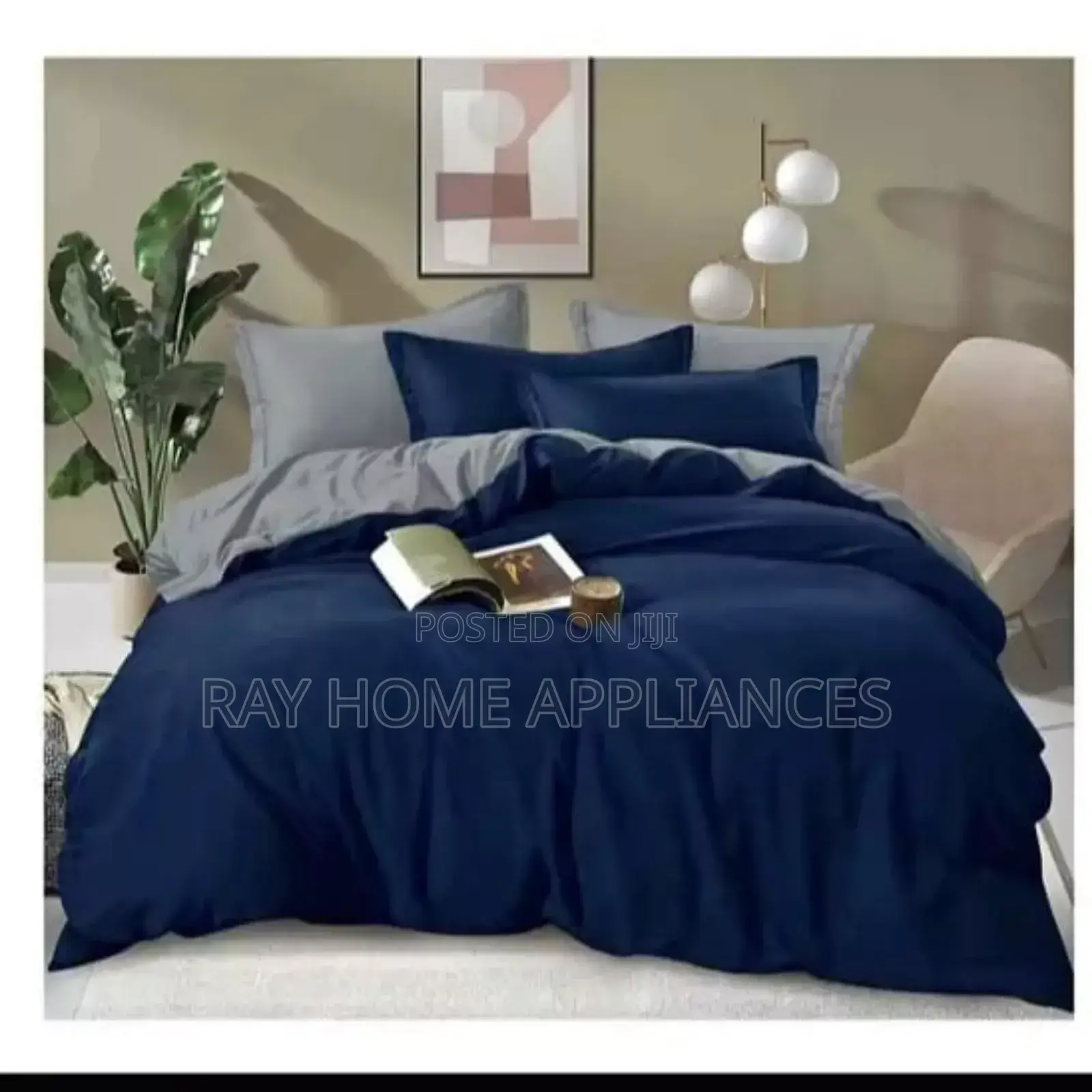 Double Sided Duvet Cover Pure Cotton,1 Bedsheet,4 Pillow Cases 6×7