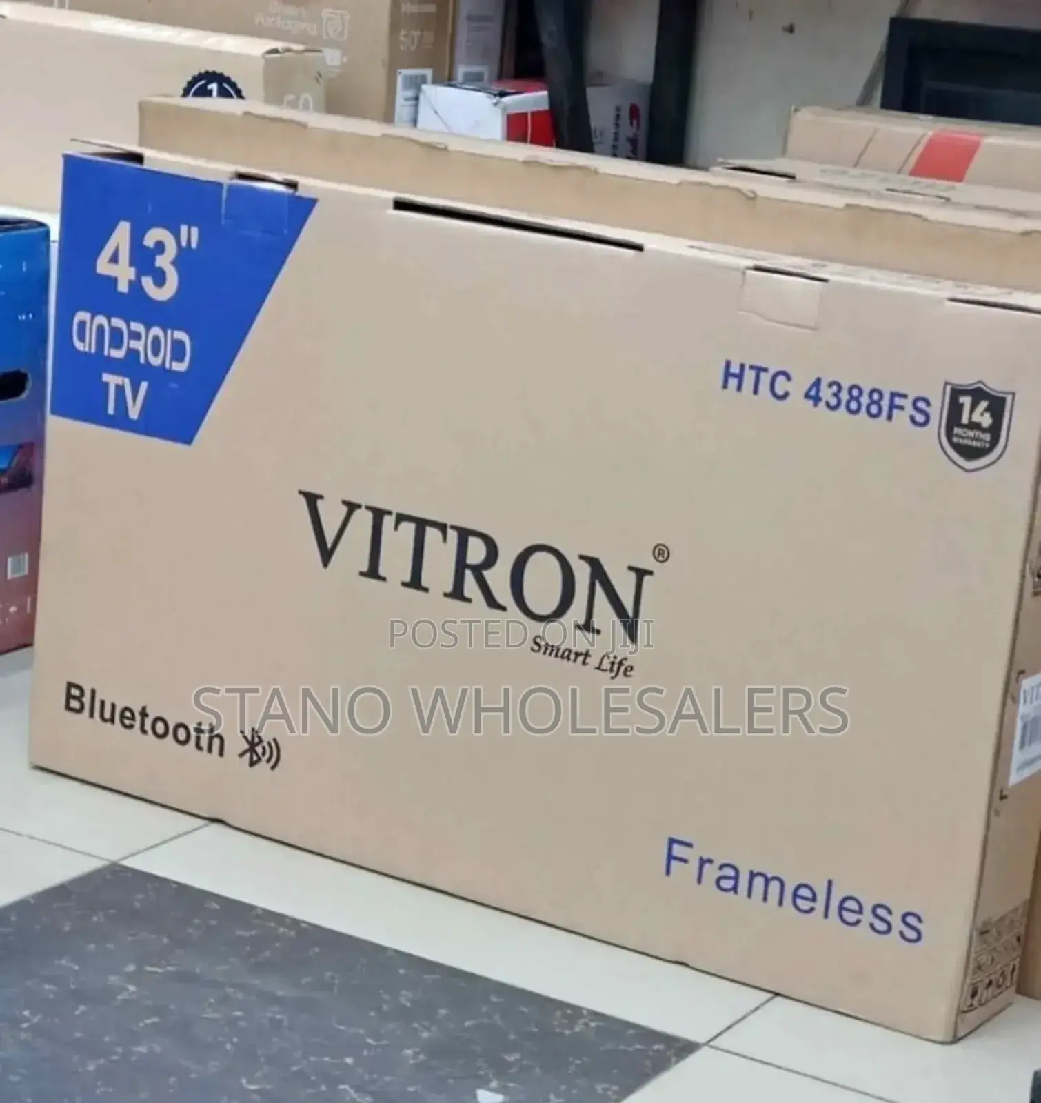 With Warranty Vitron 43 Inch Android Television HTC 4388fs