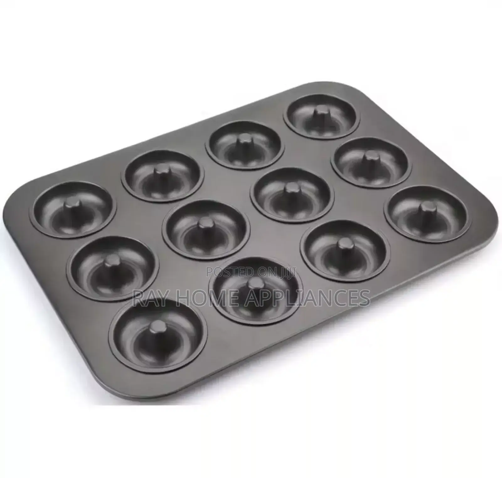 Doughnut Cupcake Tray Black Colour Metallic 12 Hole