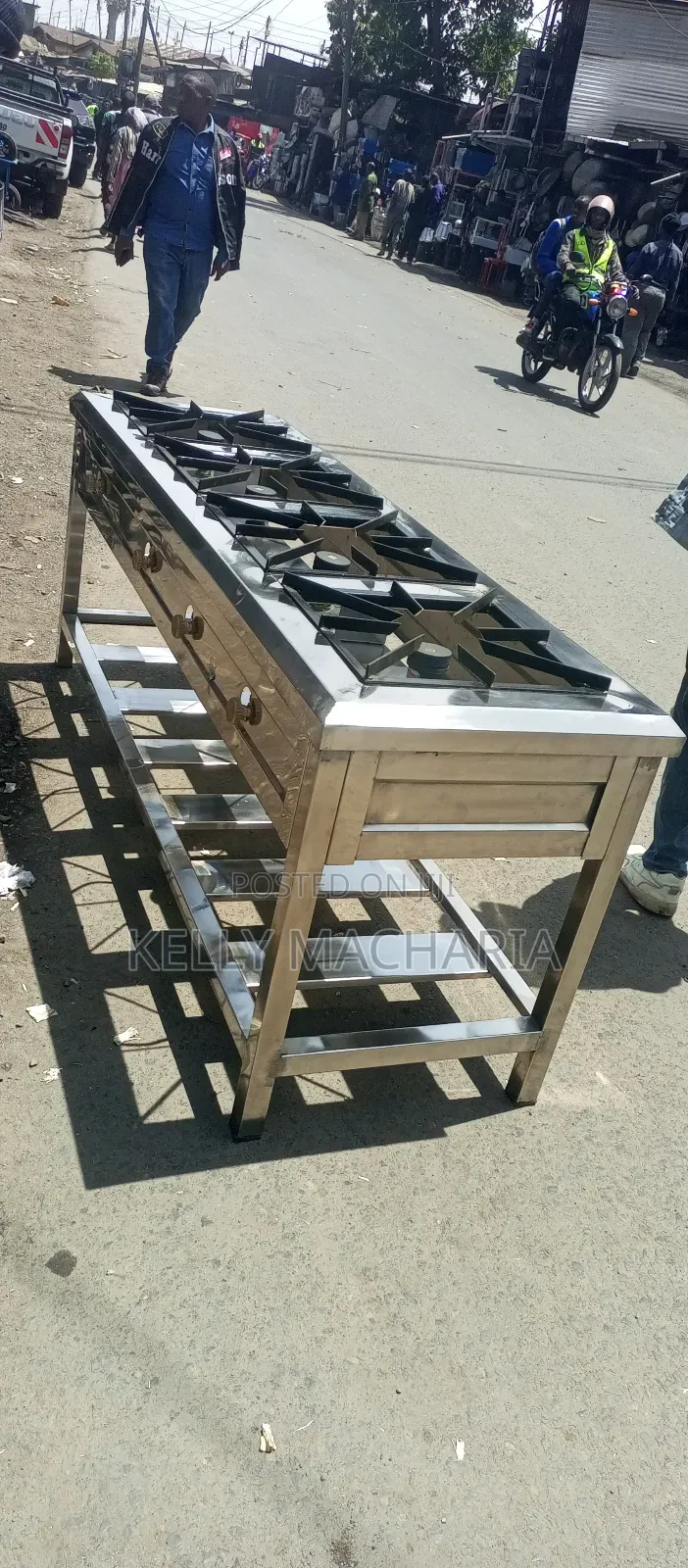 Four Stainless Steel Burner Gas Grill Jikos