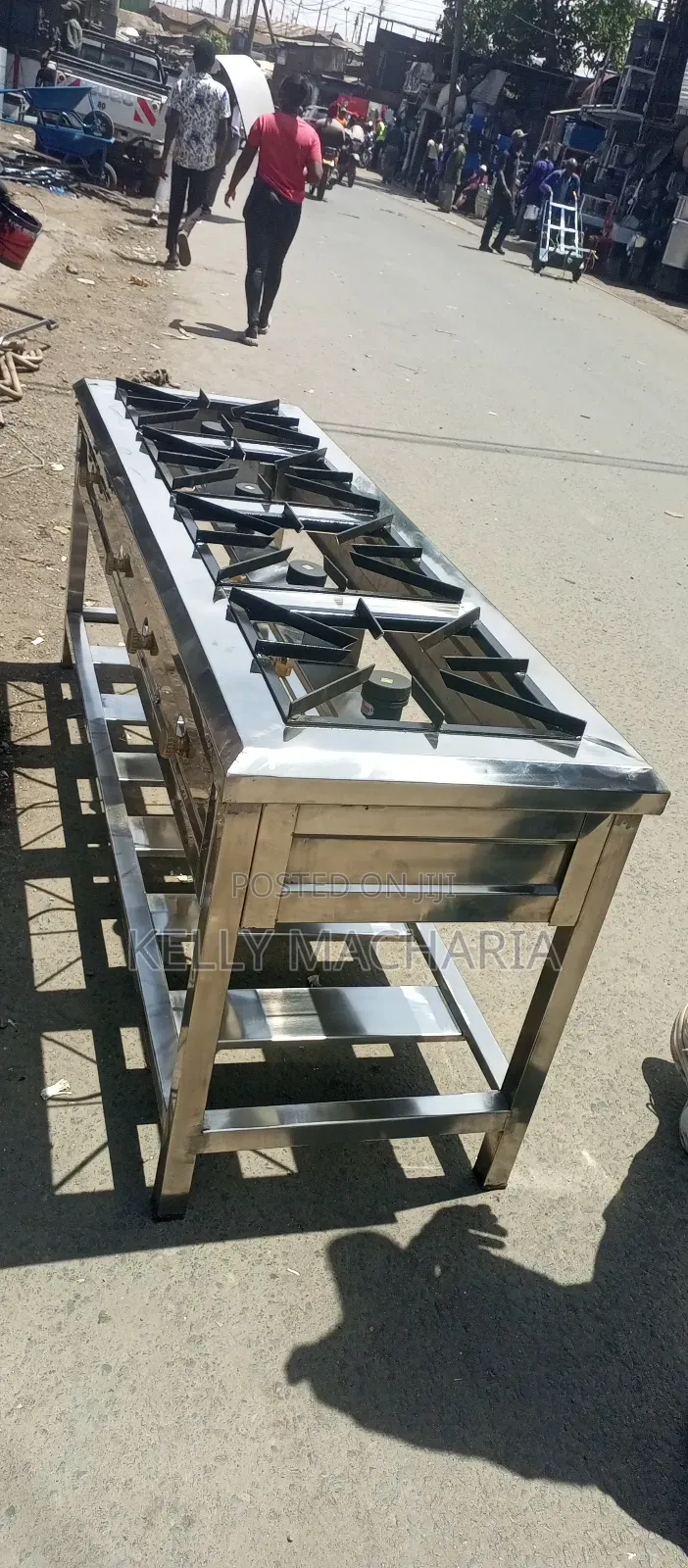 Four Stainless Steel Burner Gas Grill Jikos