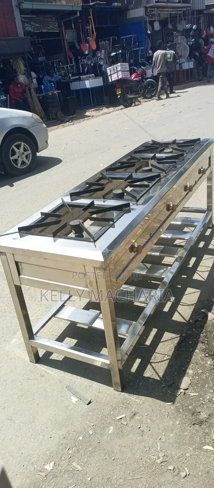 Four Stainless Steel Burner Gas Grill Jikos