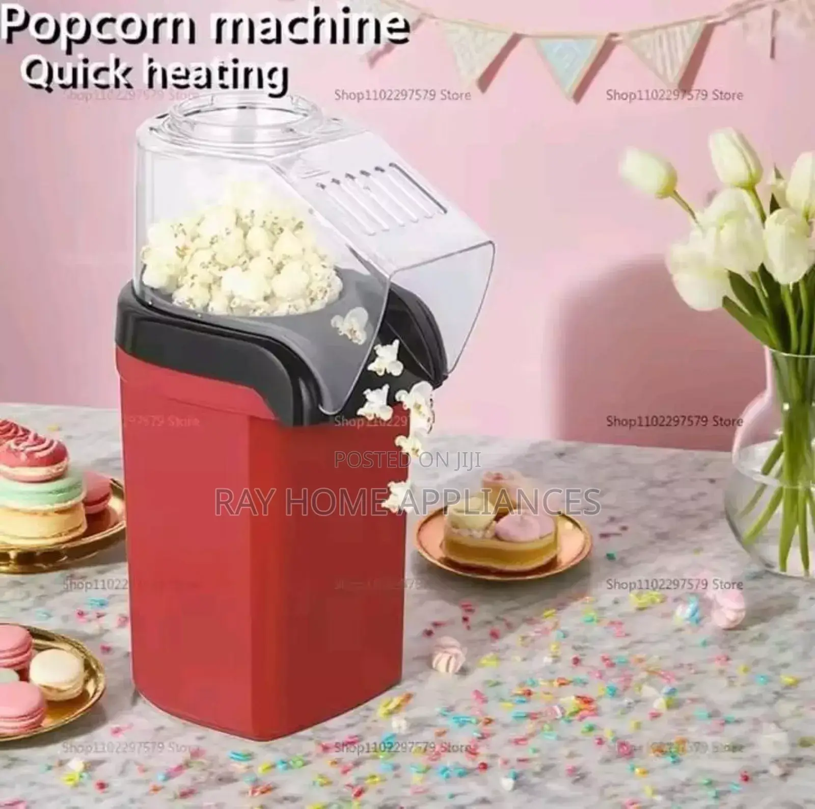 Portable Hot Air Popcorn Maker With Measuring Cup 1200w 240v