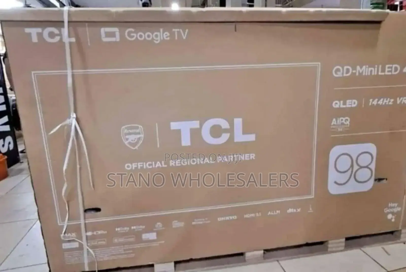 Wifi Enabled TCL 98 Inches C6k Qled Television