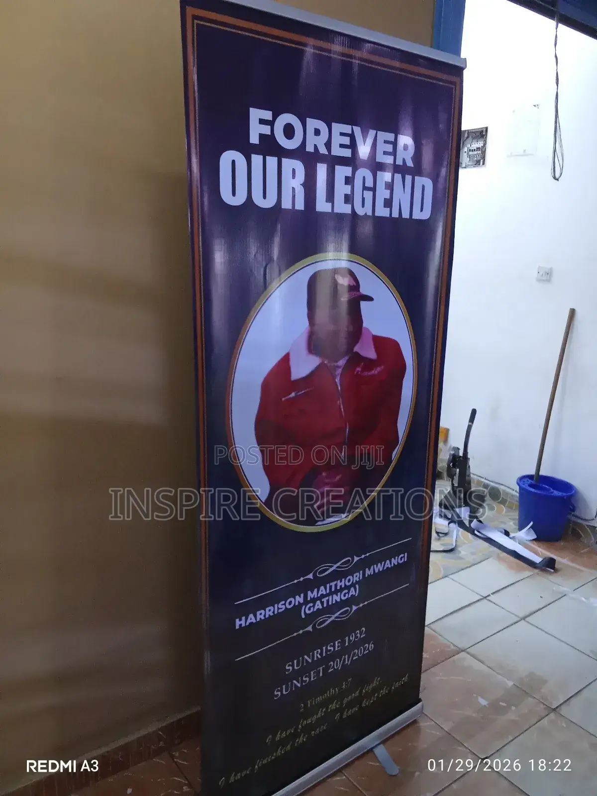 Quality Rollup Banner for Burial