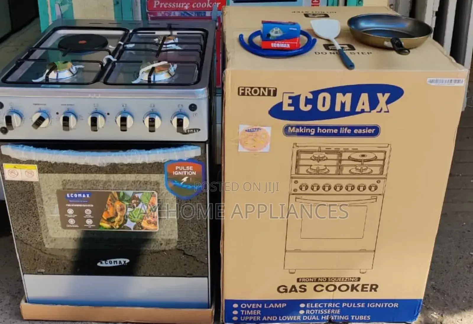 Ecomax 60cm*60cm 3gas+1electric Platestandingcooker With Electricoven