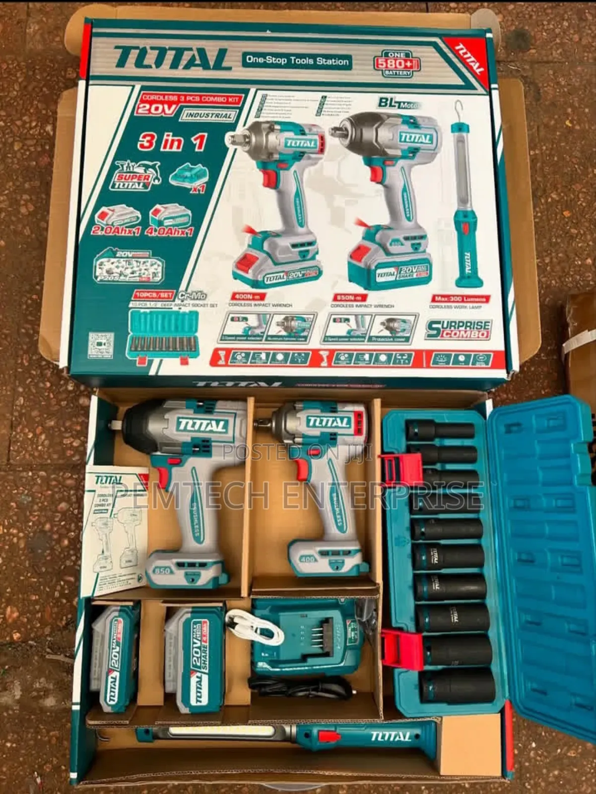 Total 20v Cordless 2-Piece Combo Kit (Tosli23048