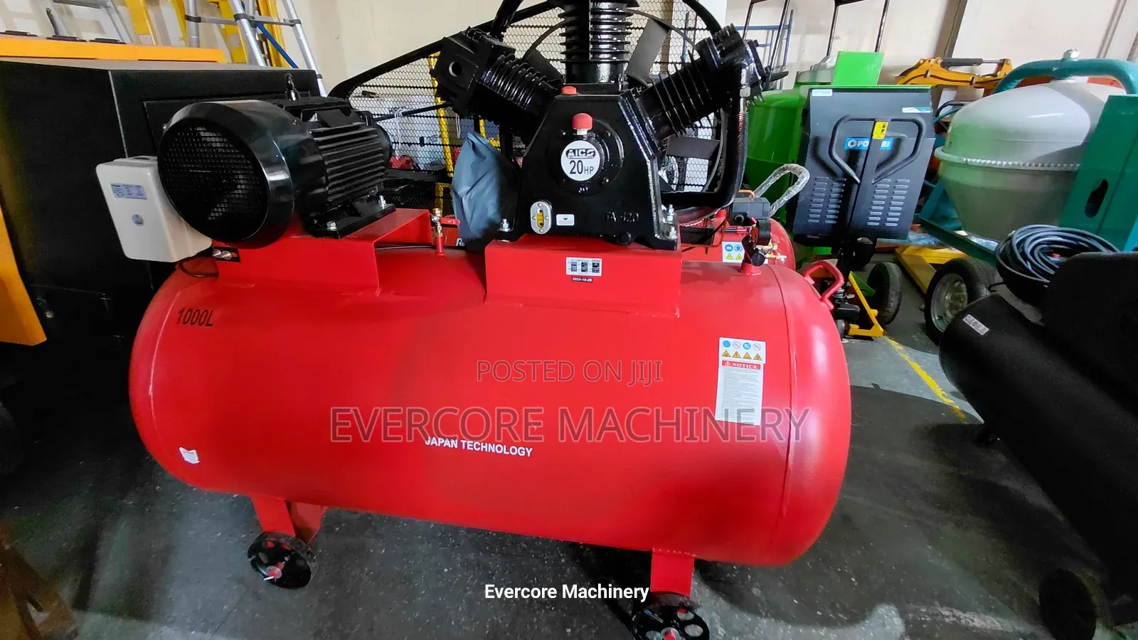 Commercial 20hp 1000l Capacity Air Compressor Machine Three Phase.
