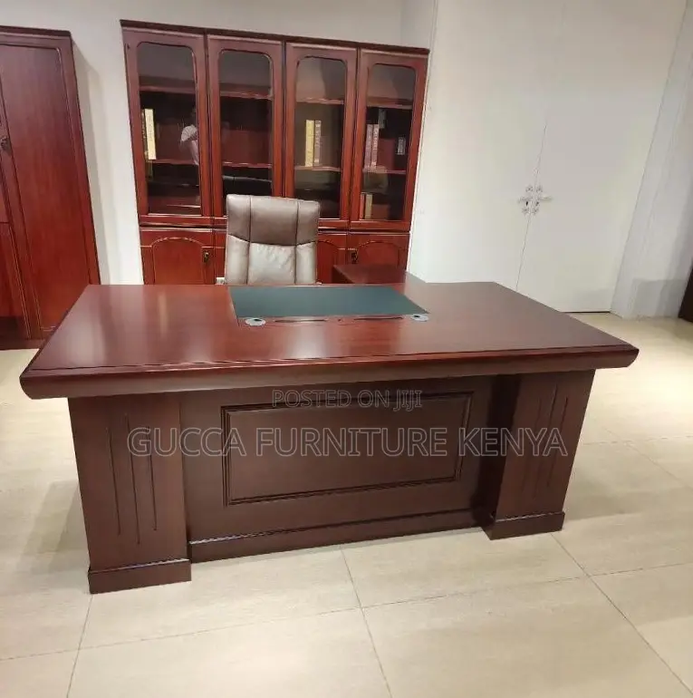 1.8 Meters Executive Mahogany L-shaped Table
