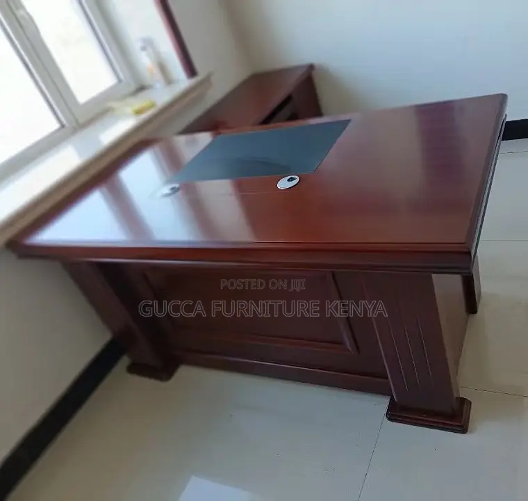 1.8 Meters Executive Mahogany L-shaped Table