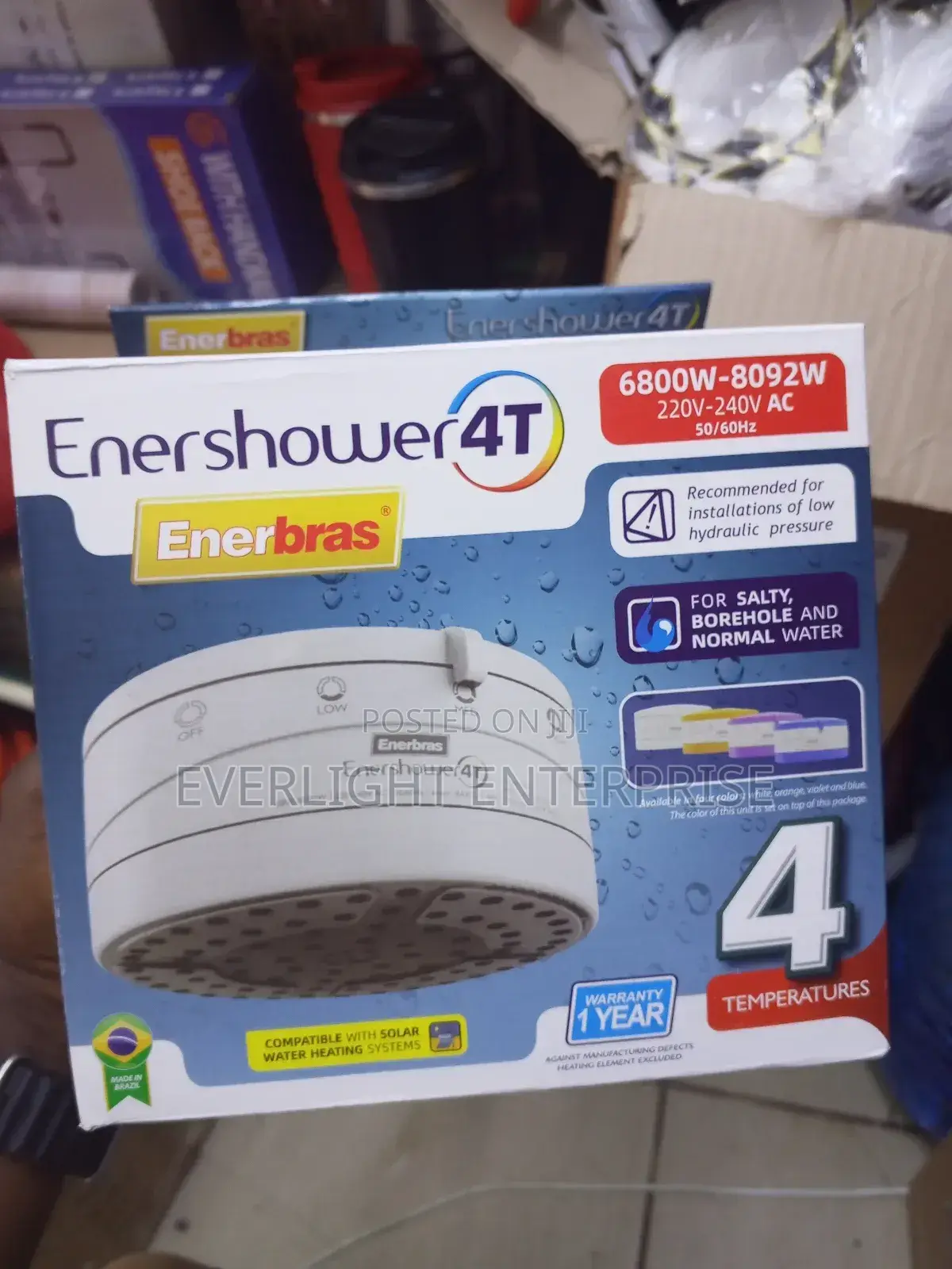 Enershower 4t Shower Head 6800watts