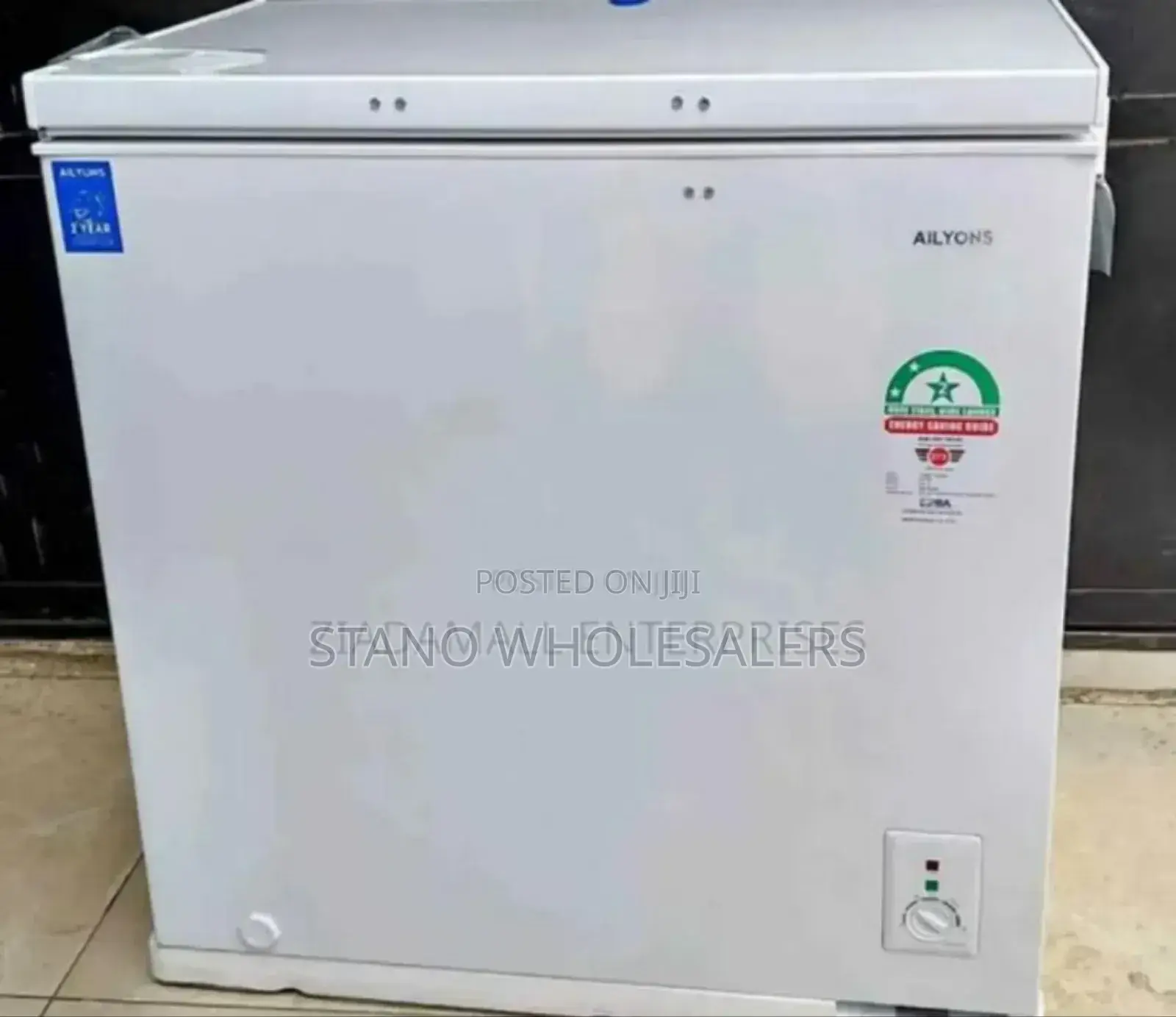 Colour Grey. New. One 200l Ailyons Freezer. New Ones