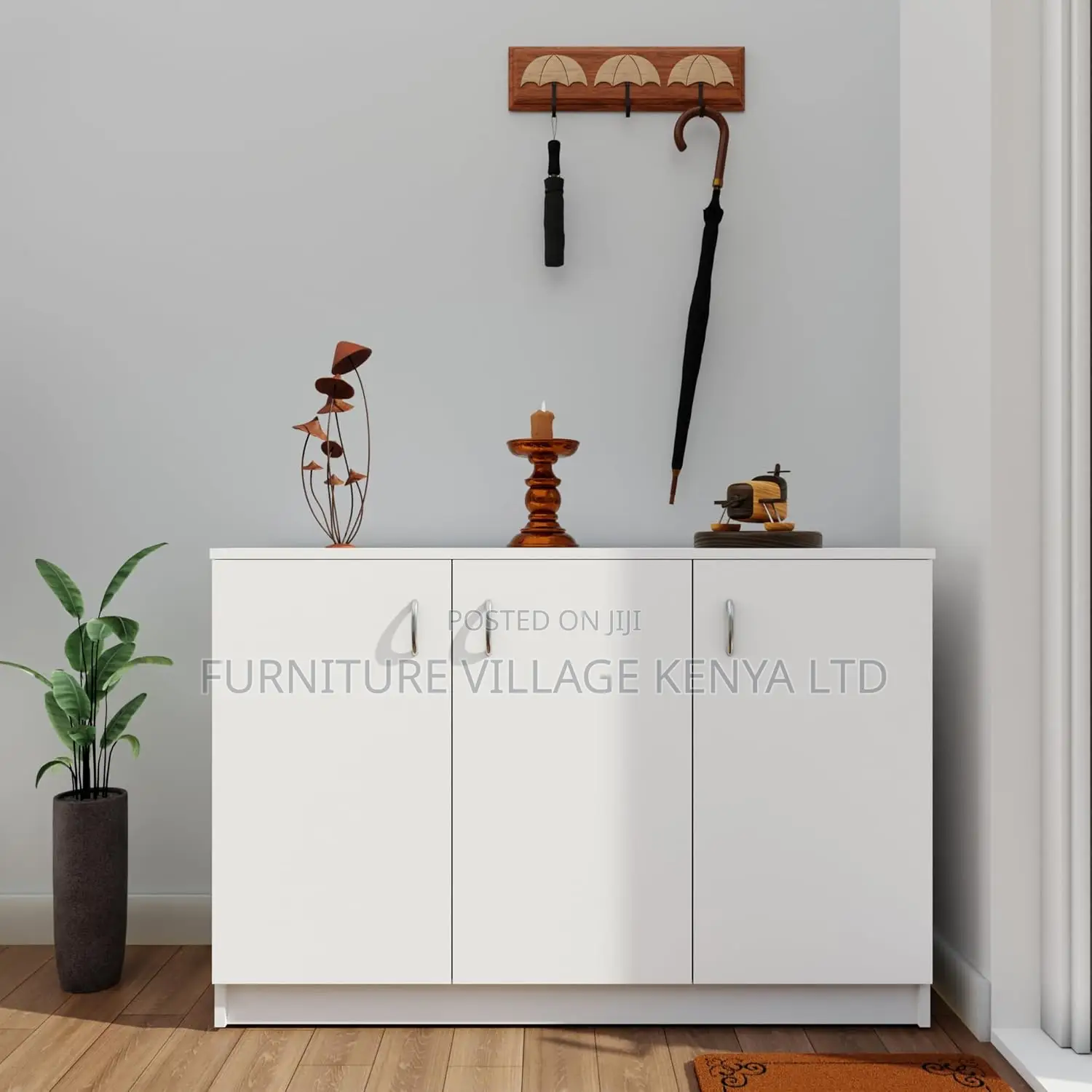3-doors Credenza Storage Cabinet