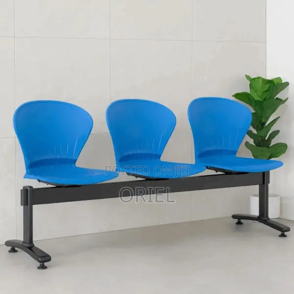 Office Waiting Bench : 3-Link Plastic Waiting Bench