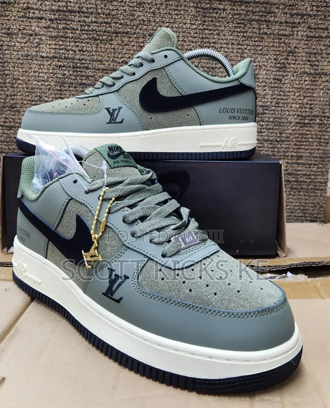 Louis Vuitton X Nike Airforce Jungle Green