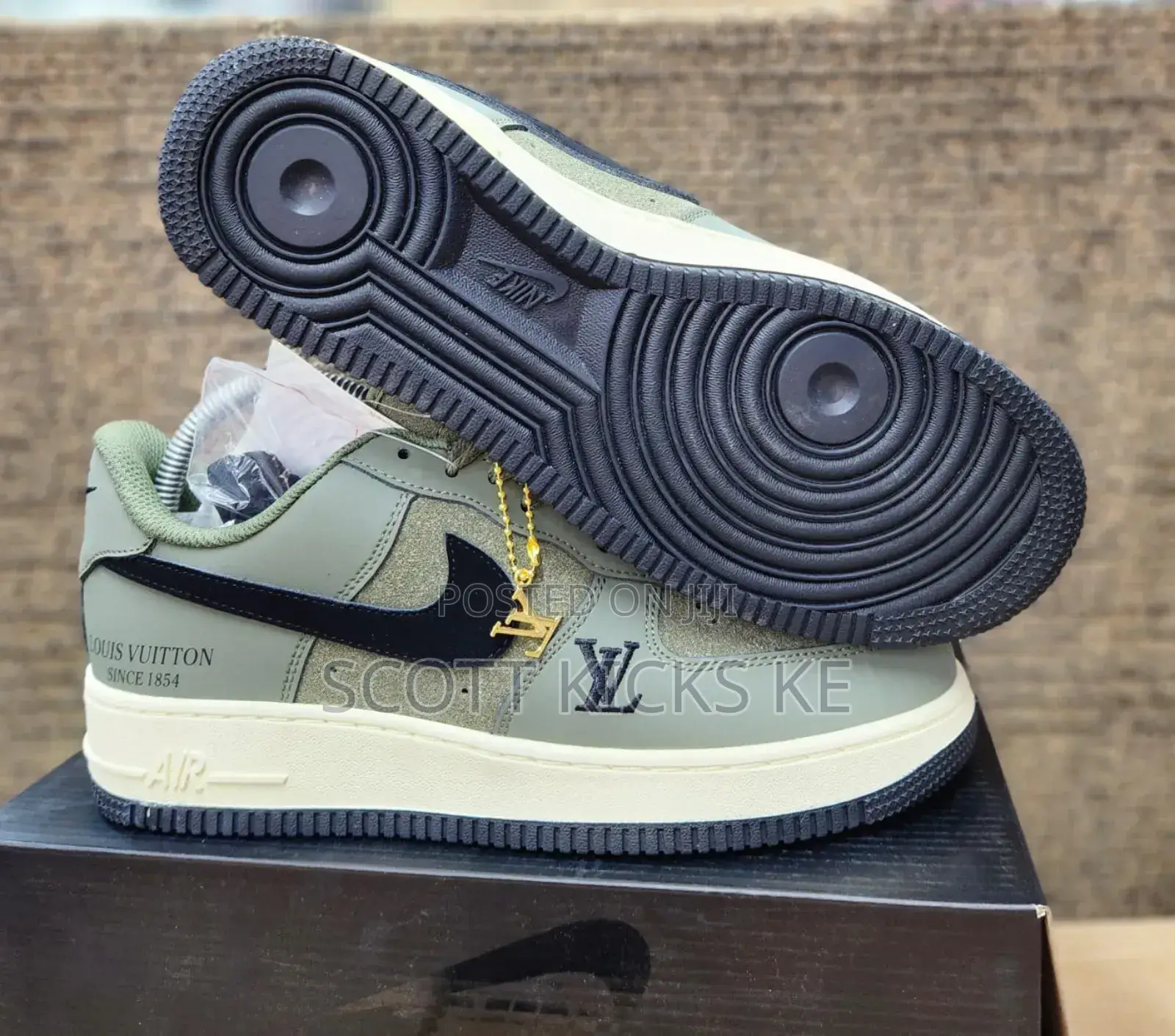 Louis Vuitton X Nike Airforce Jungle Green