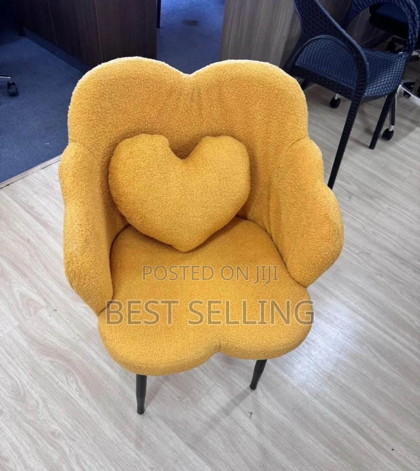 Yellow Leathered Dinning Chair