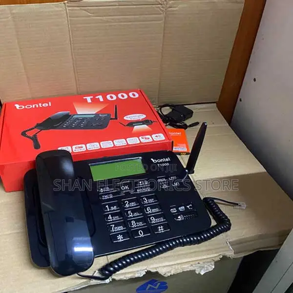 Bontel T1000 GSM Fixed Wireless Desktop Phone Dual Sim Black Landline